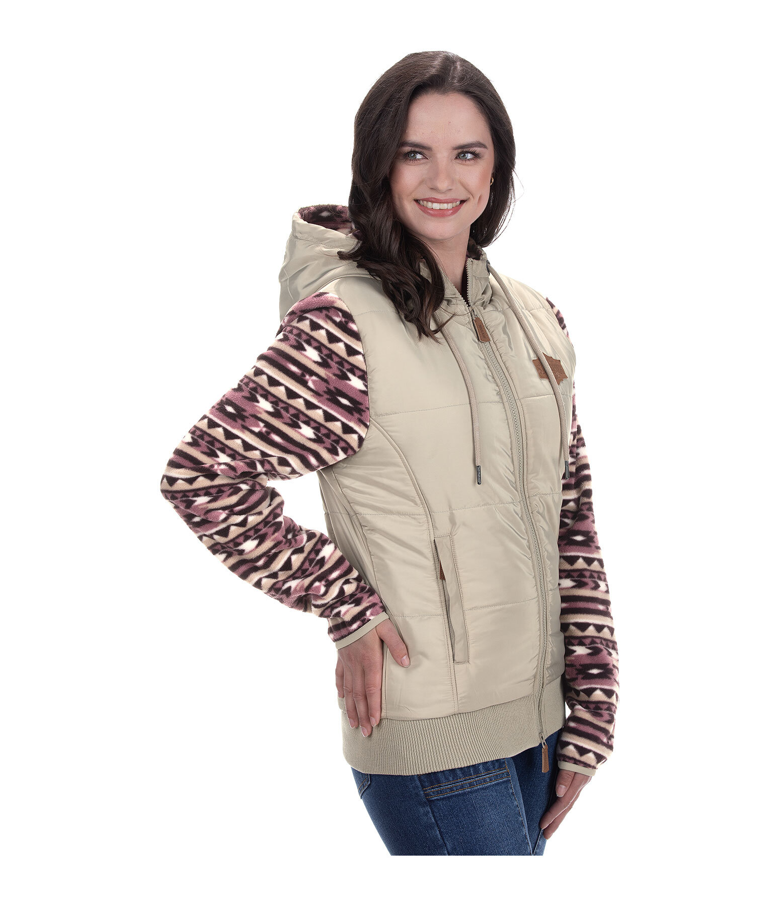 Veste bi-matire en polaire  Sally