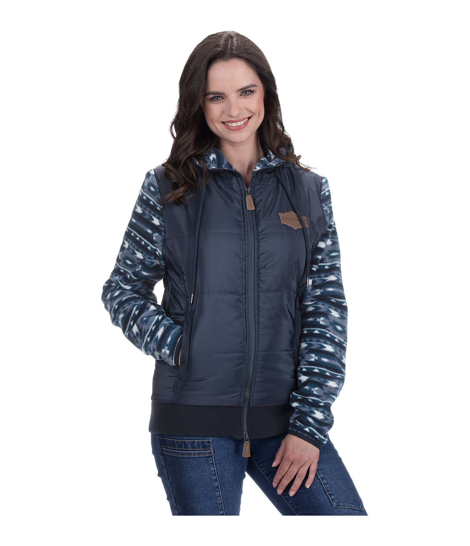 Veste bi-matire en polaire  Sally