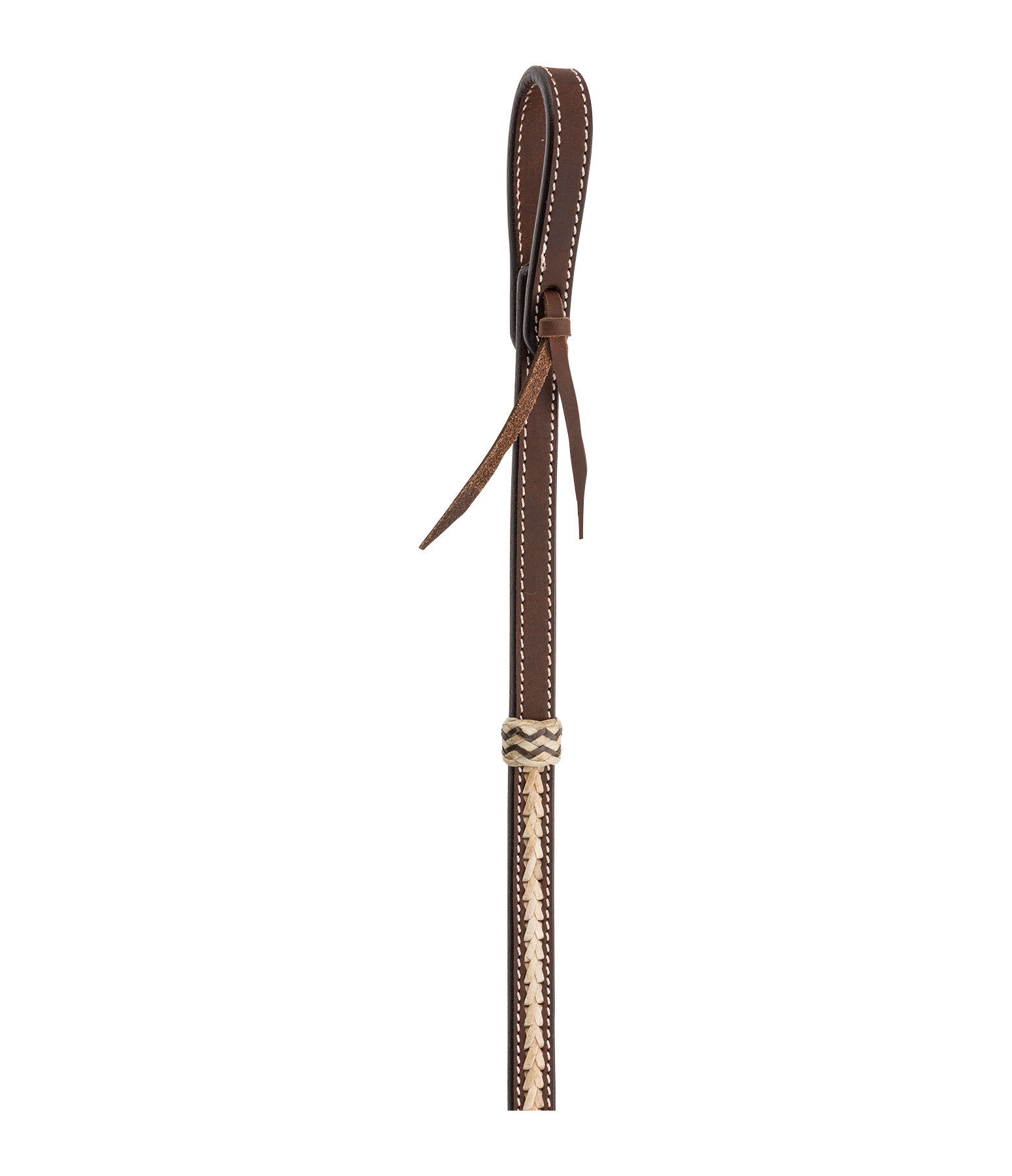 Rnes western en cuir brut tress