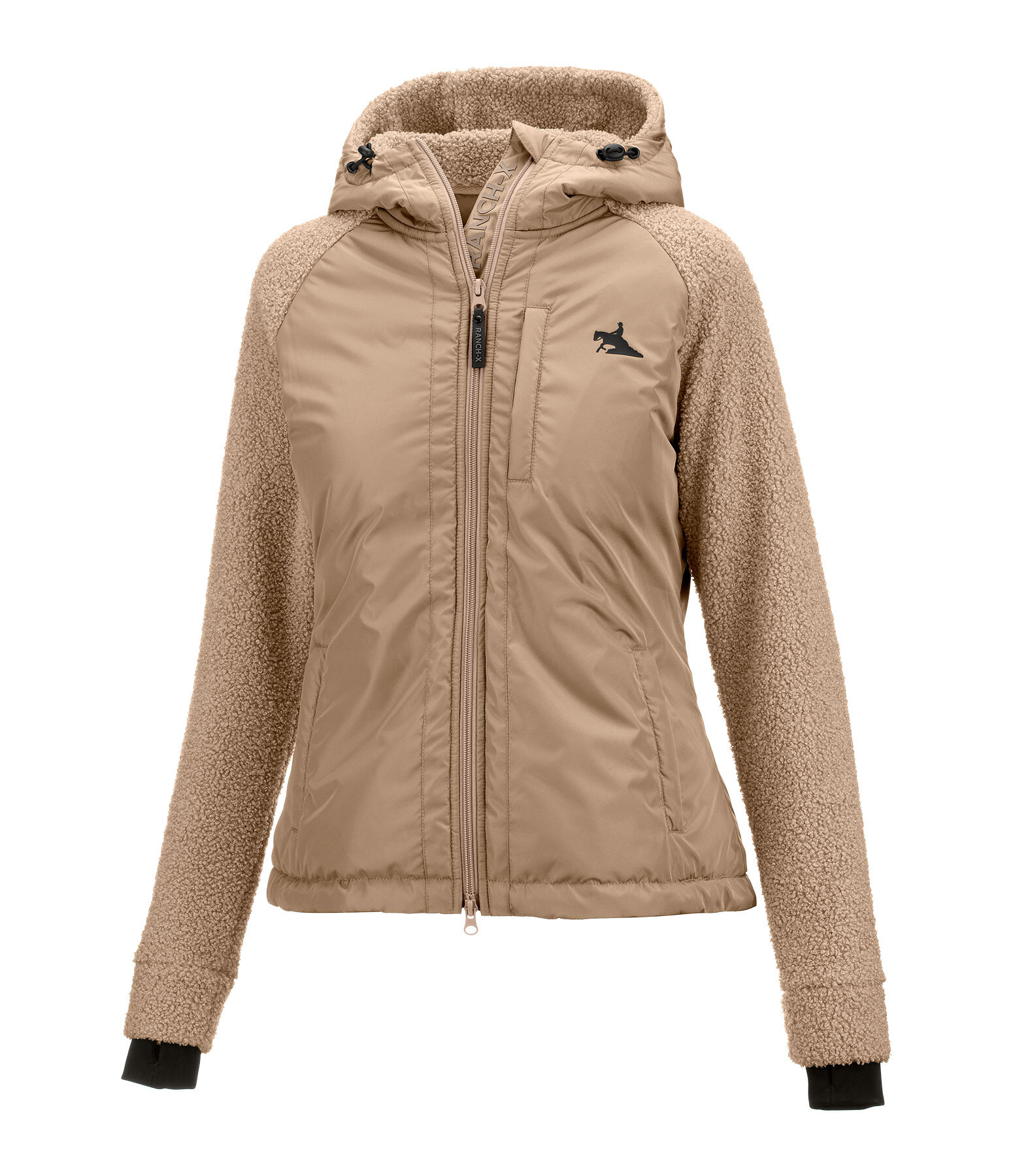 Veste bi-mati�re en polaire Teddy  Jordan