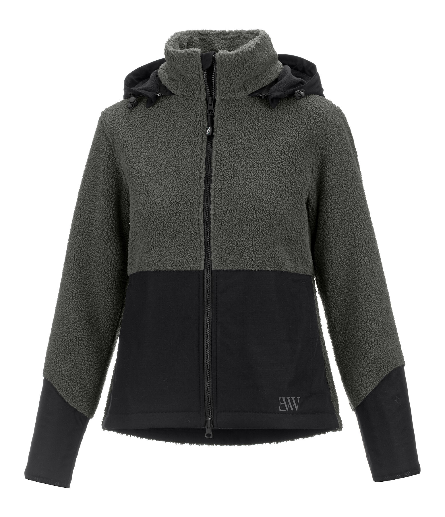 Veste en polaire sherpa avec capuche amovible