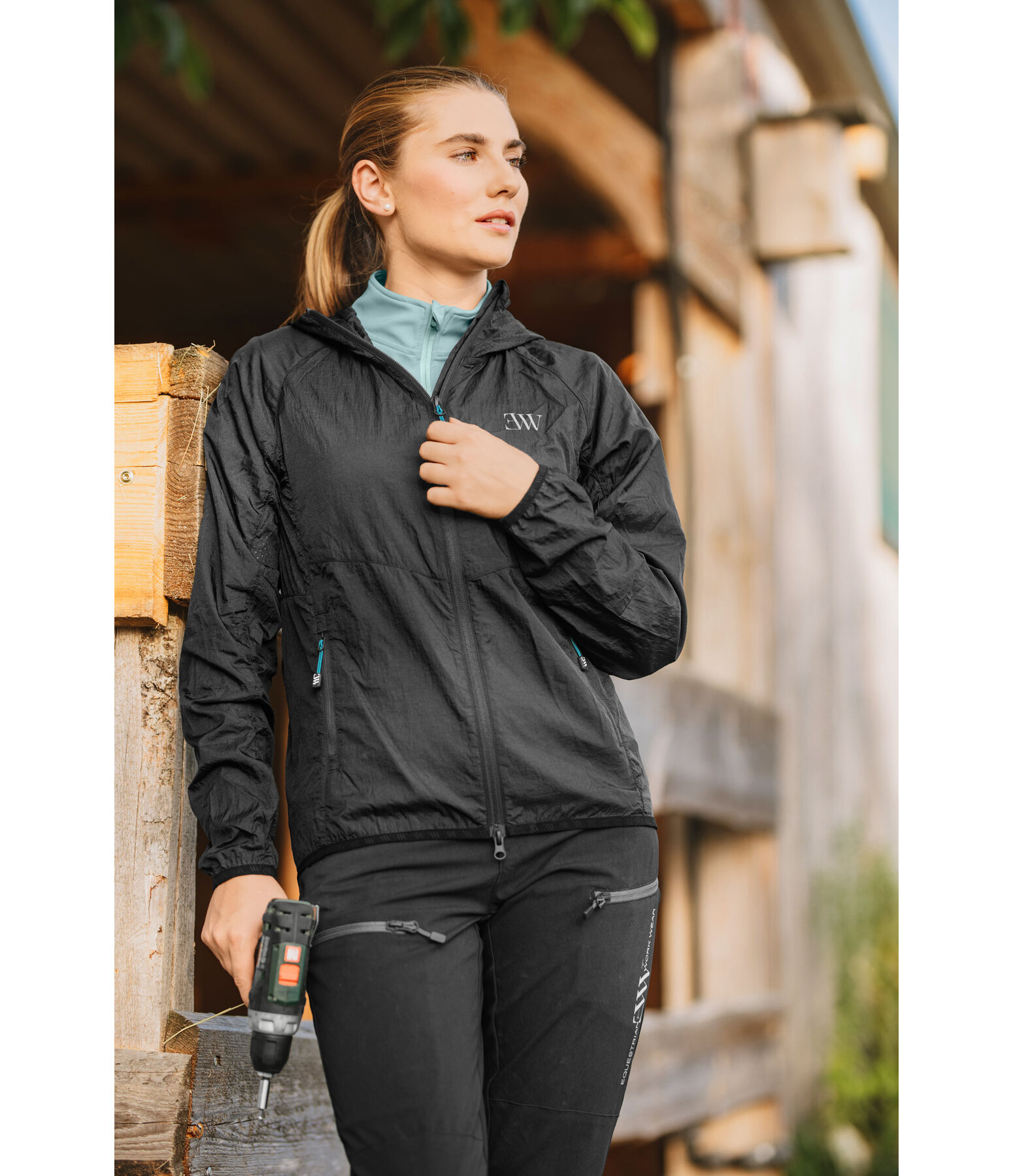 Veste coupe-vent repliable