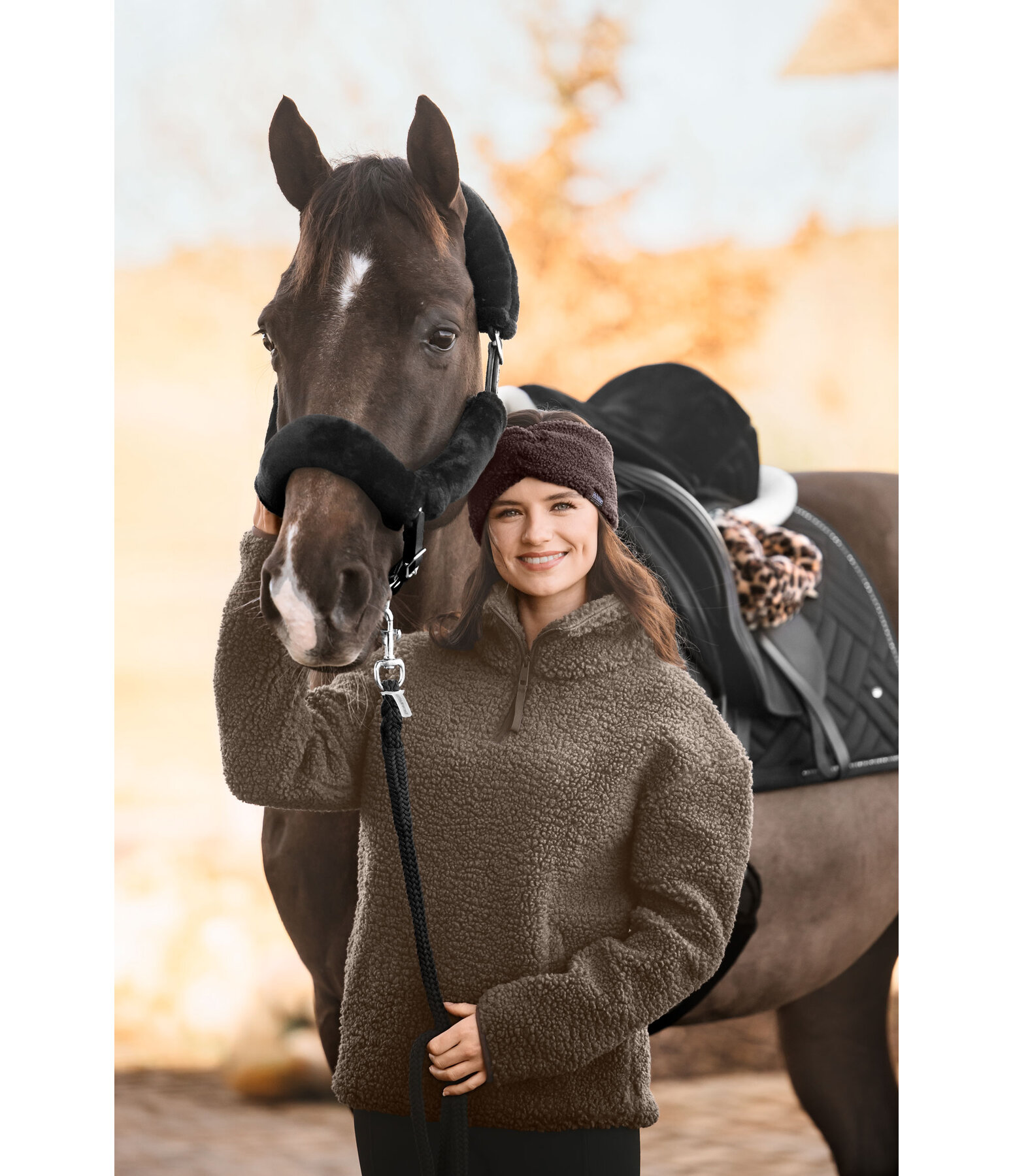 Ensemble de protections en polaire Teddy pour licol  - 4 lments