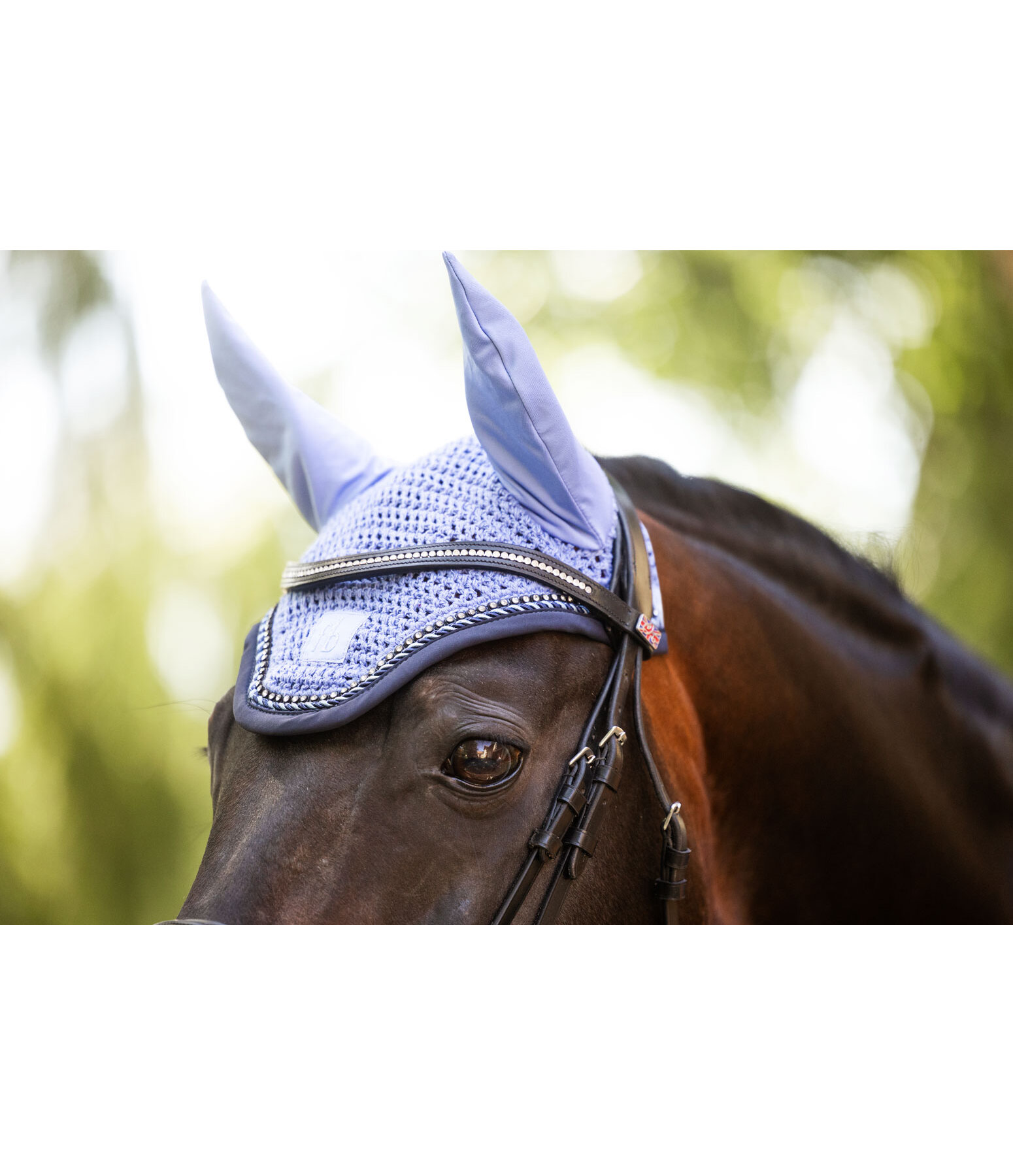 Bonnet anti-mouches en maille crochet�e  Twotone & Crystal