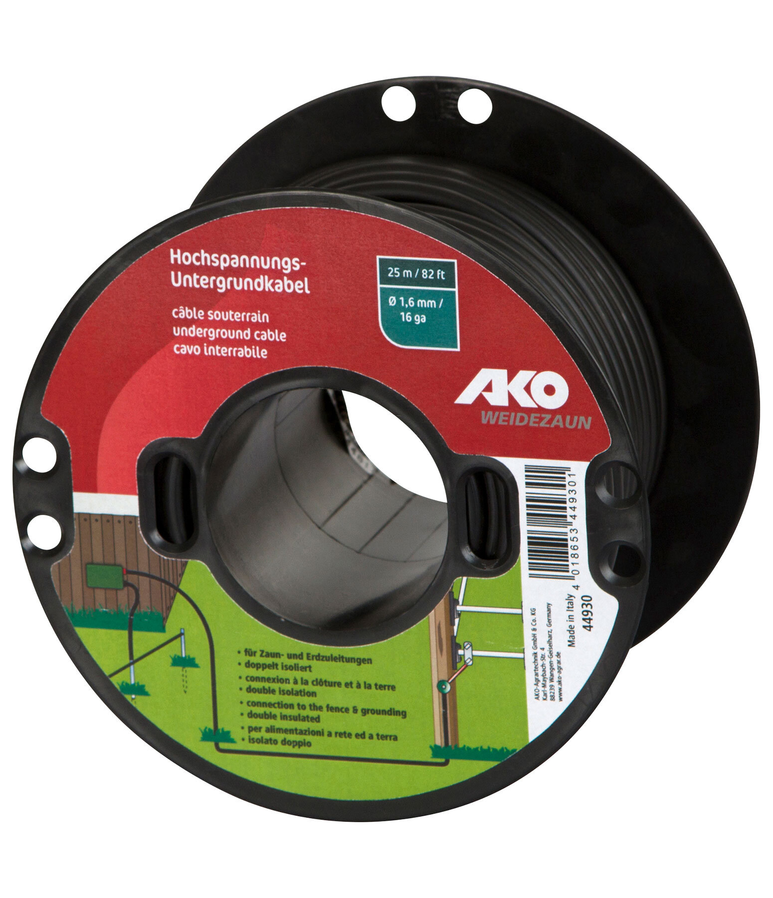 C�ble de connexion � la terre ou � la cl�ture 25 m