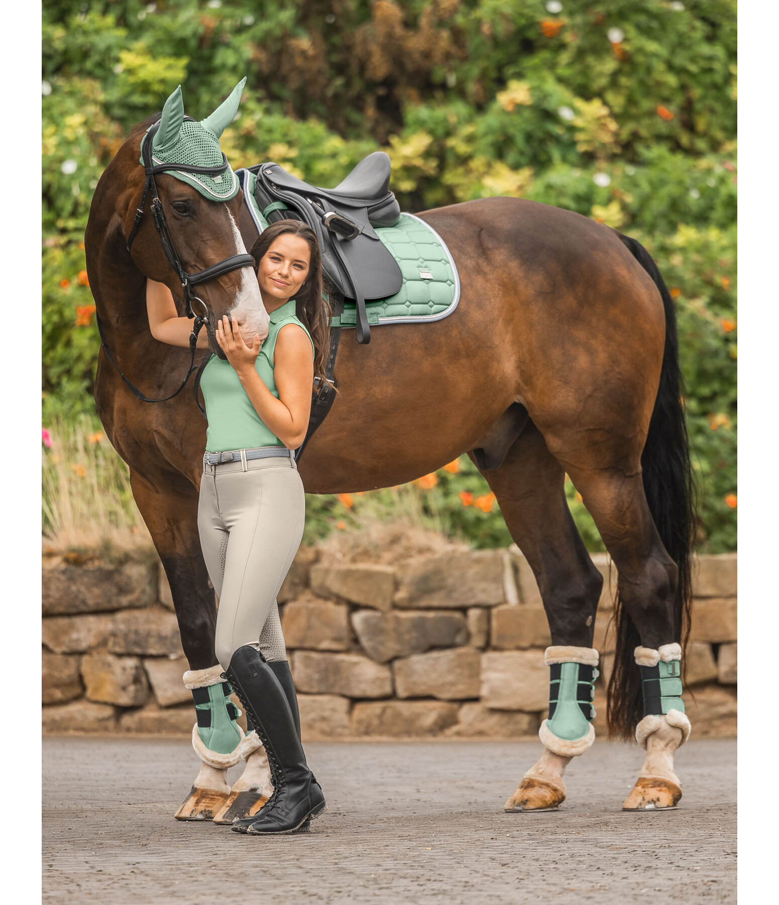 Gutres de dressage en polaire Teddy  Essential (antrieurs)