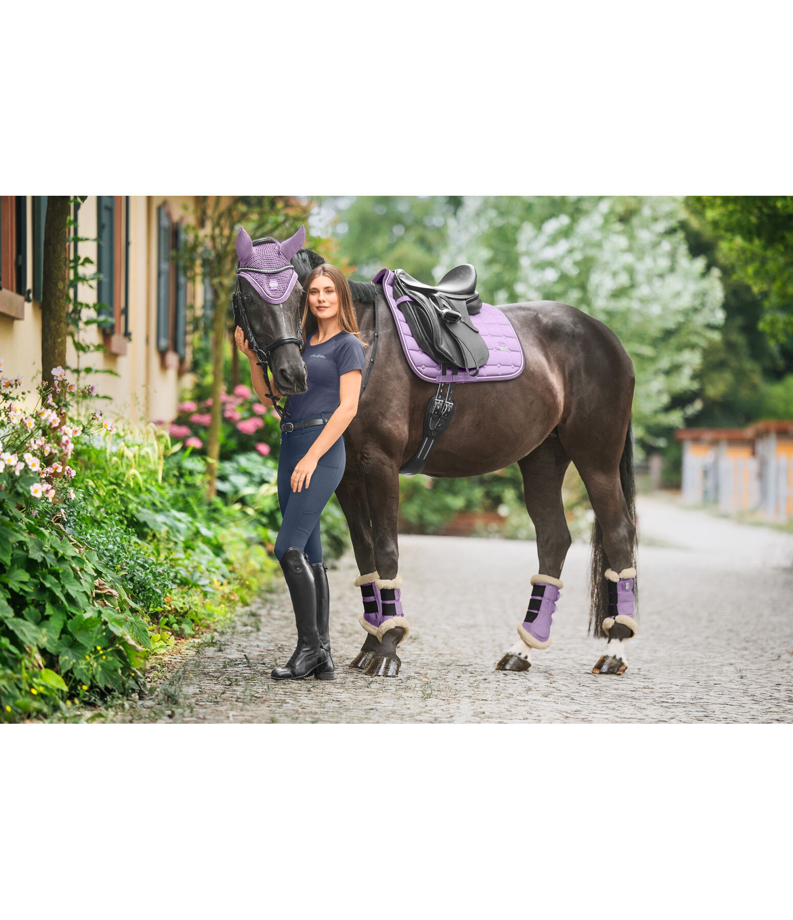 Gu�tres de dressage en polaire Teddy  Essential (post�rieurs)