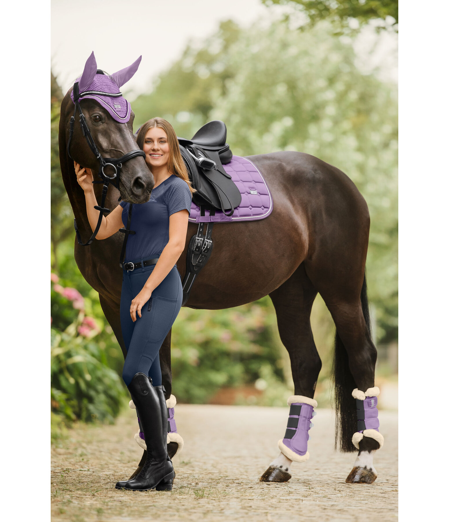 Gu�tres de dressage en polaire Teddy  Essential (post�rieurs)