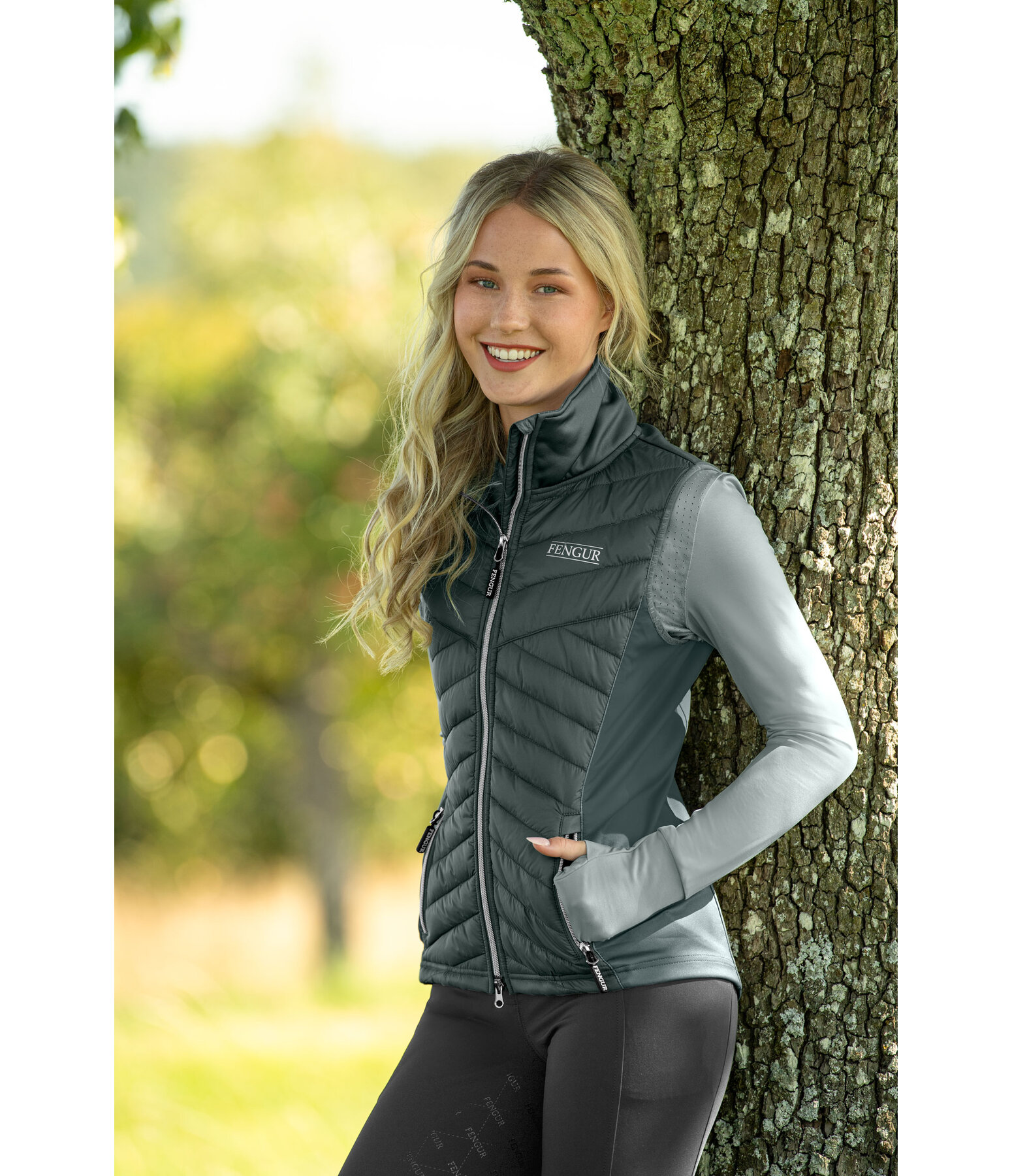 Gilet d'�quitation bi-mati�re   Fjola