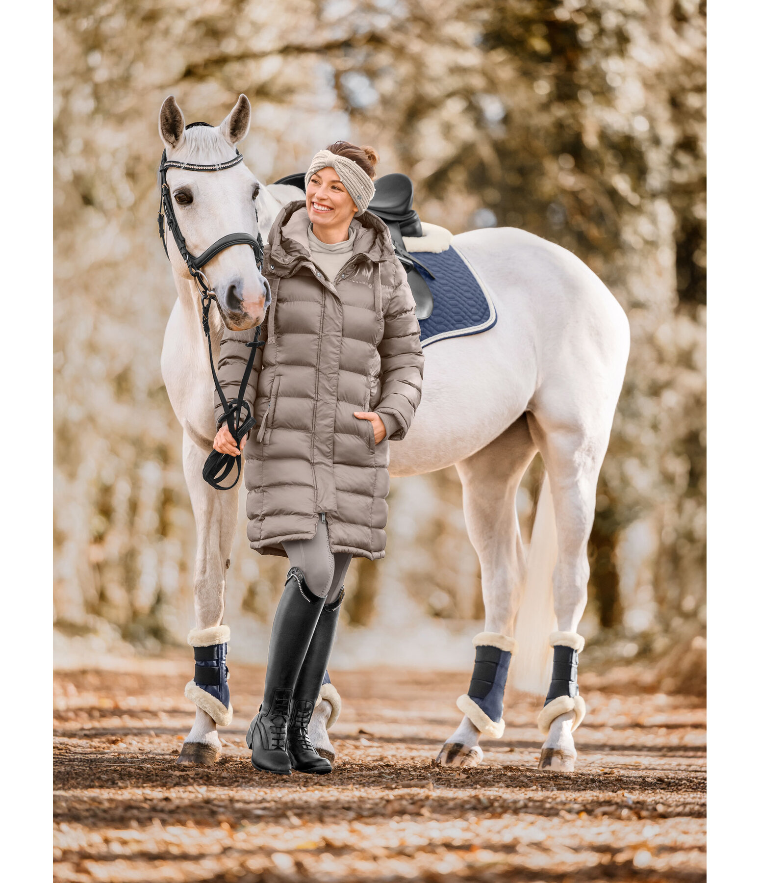Manteau d'quitation matelass  capuche  Minou