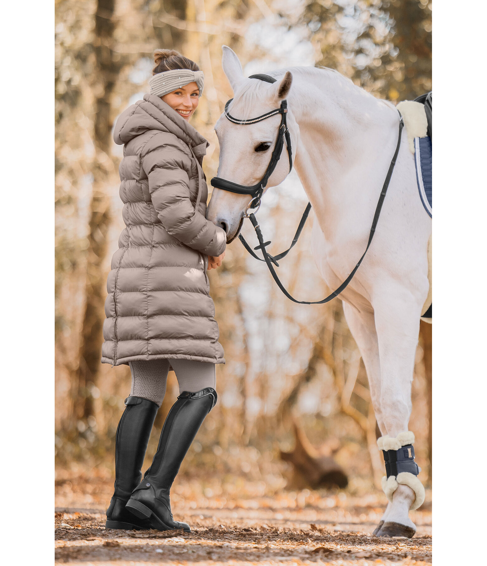 Manteau d'quitation matelass  capuche  Minou