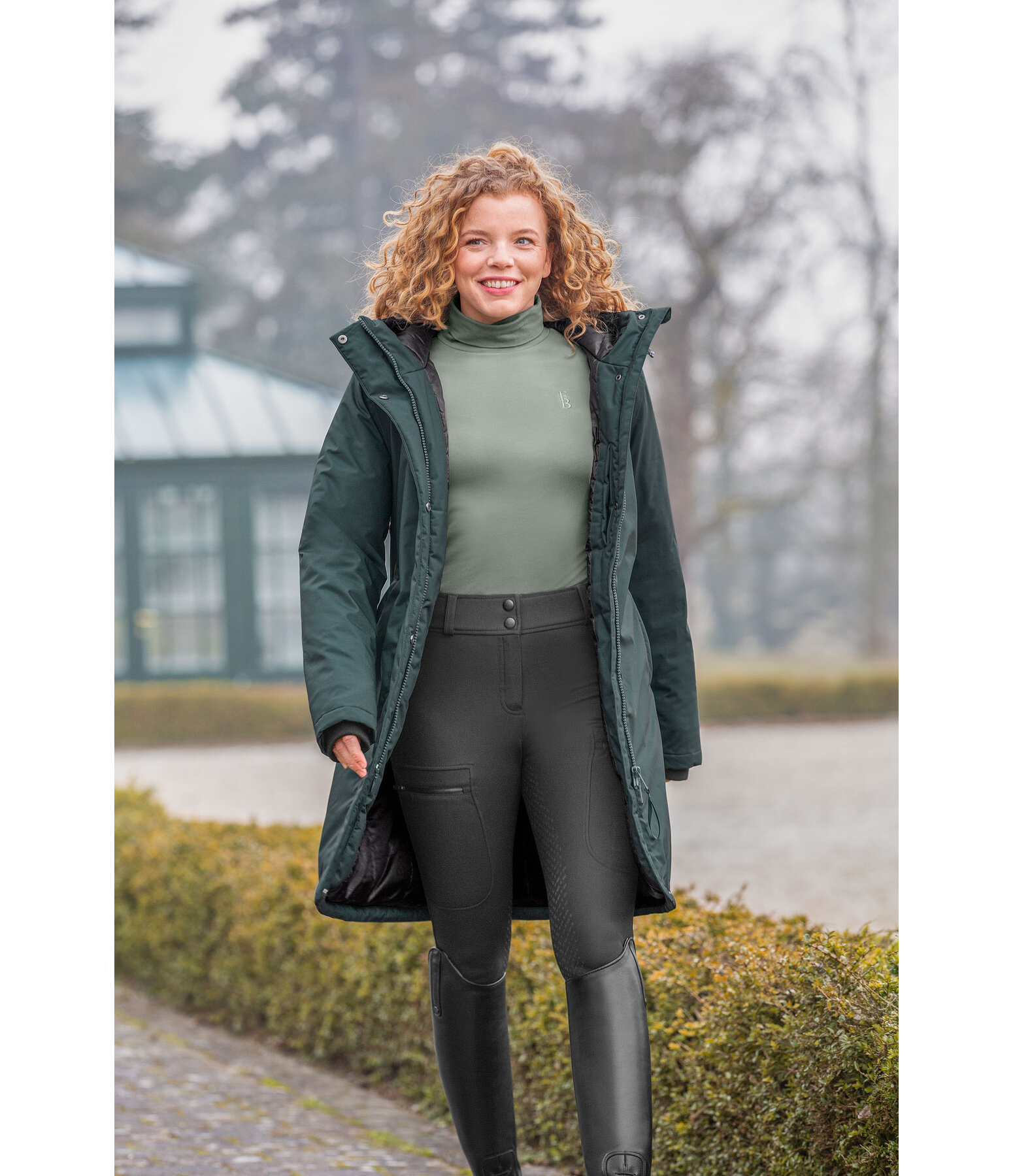 Manteau d'quitation technique  capuche  Amelie