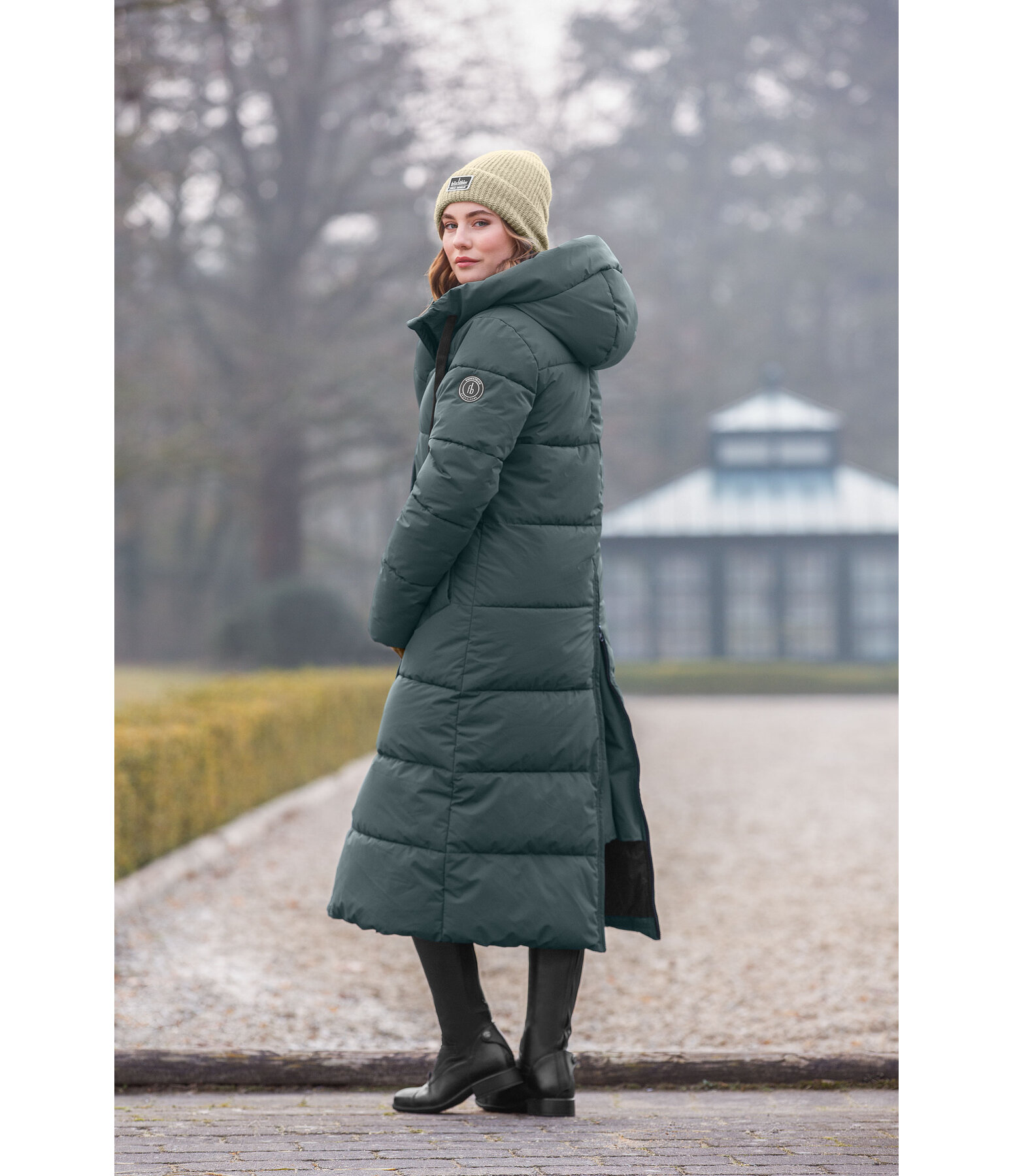 Manteau d'quitation matelass  capuche   Anne