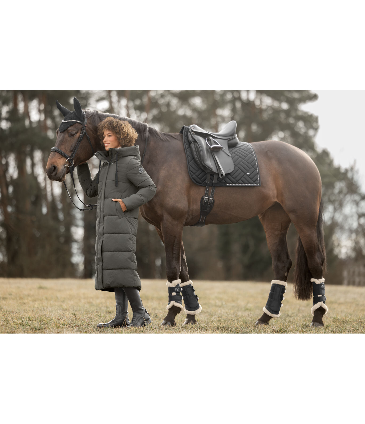 Manteau d'�quitation matelass� � capuche   Anne