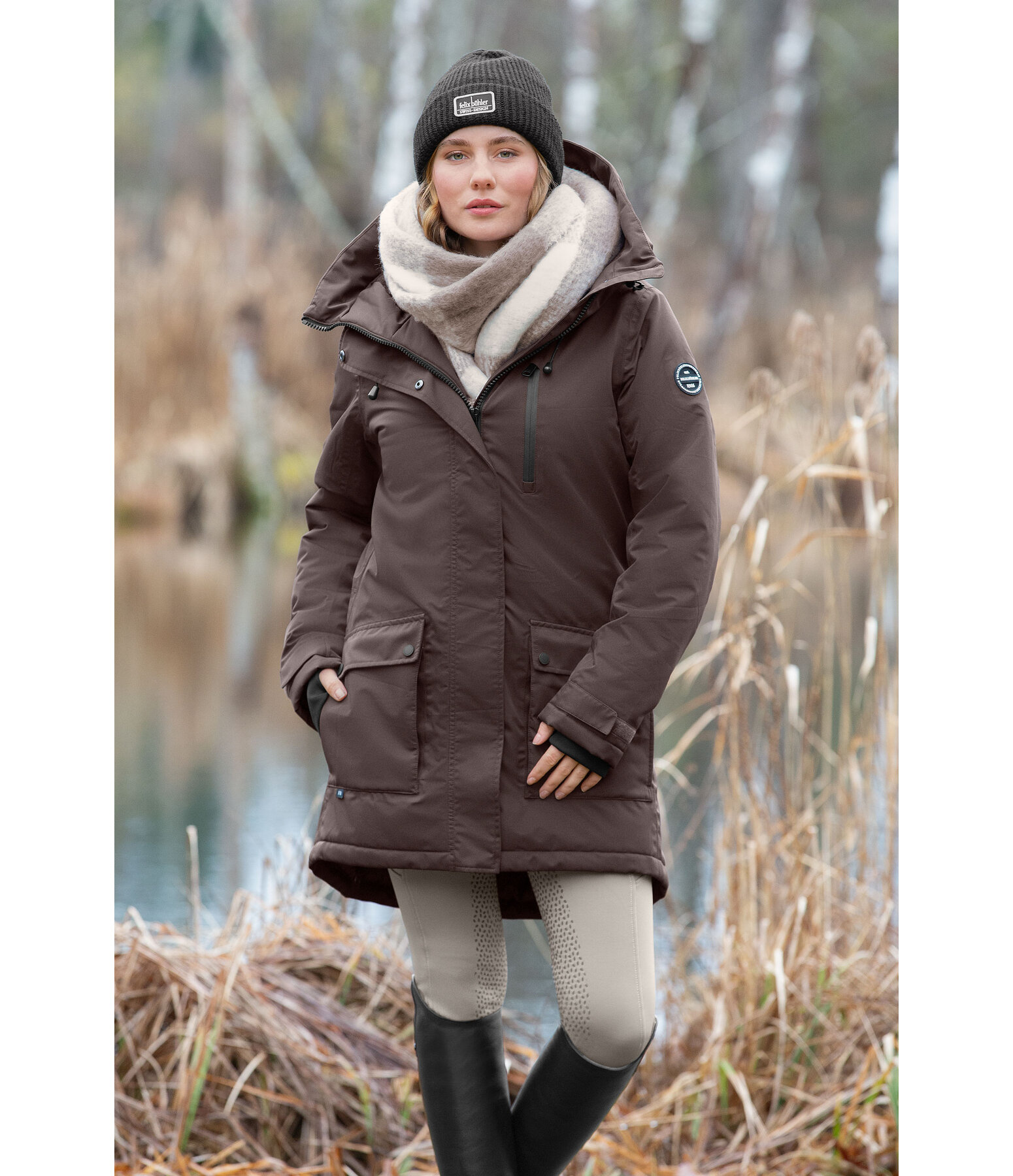 Parka d'quitation technique  capuche  Anouk