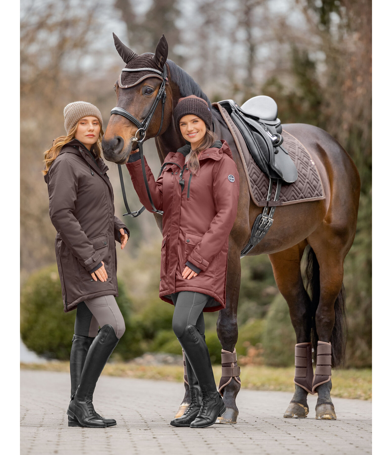 Parka d'�quitation technique � capuche  Anouk