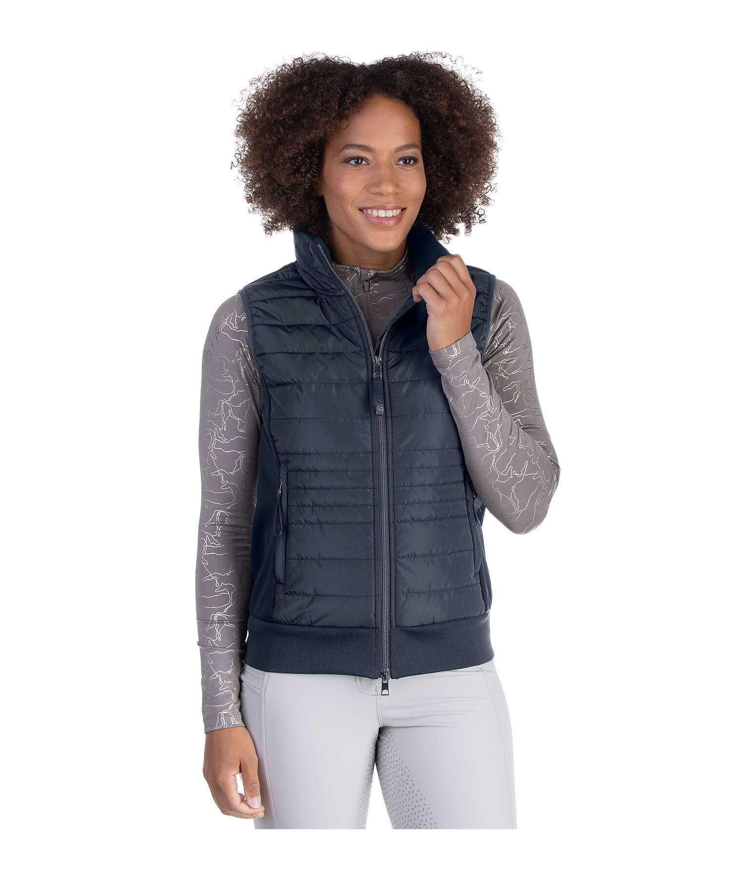 Gilet d'quitation bi-matire en softshell  Rika