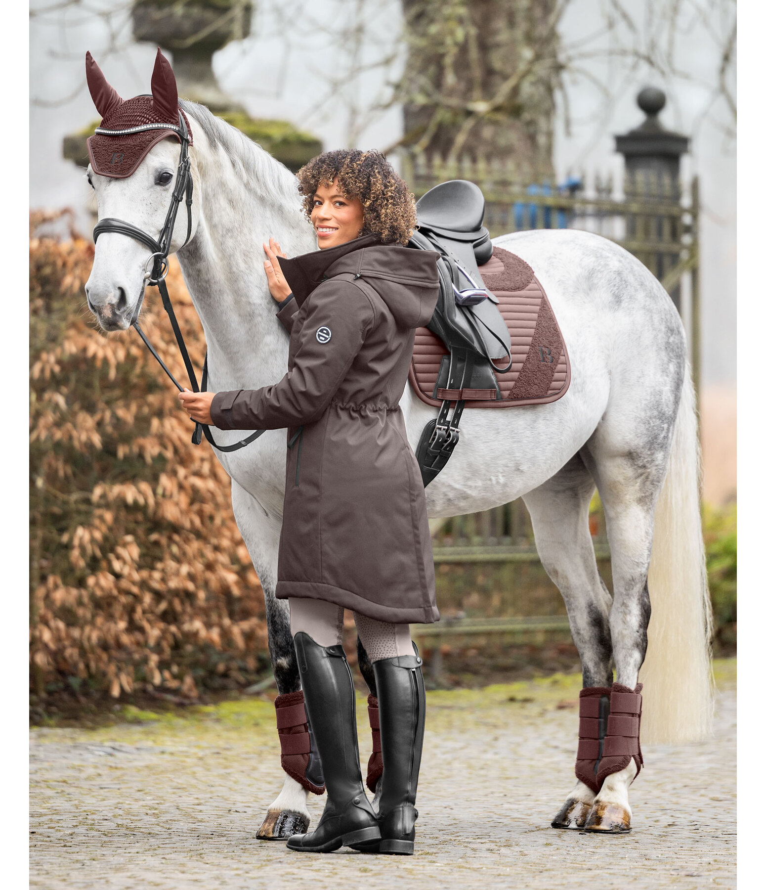 Manteau d'�quitation softshell � capuche  Aurelie