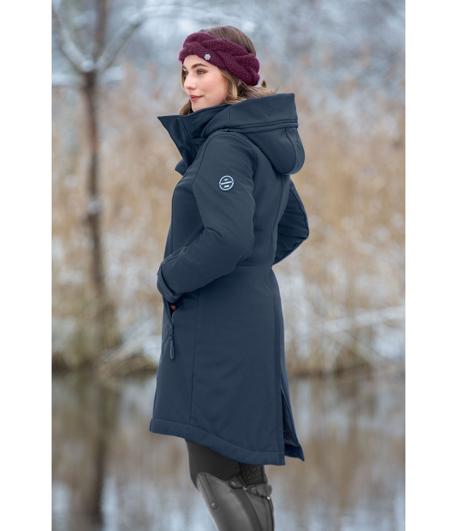 Manteau d'quitation softshell  capuche  Aurelie