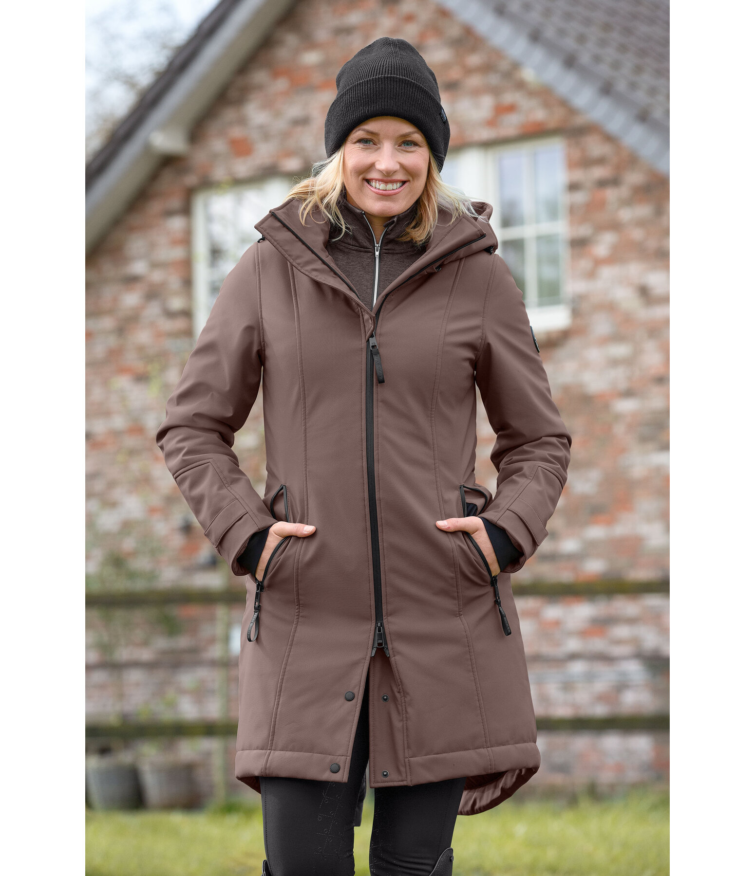 Manteau d'quitation softshell avec capuche  Aurelie