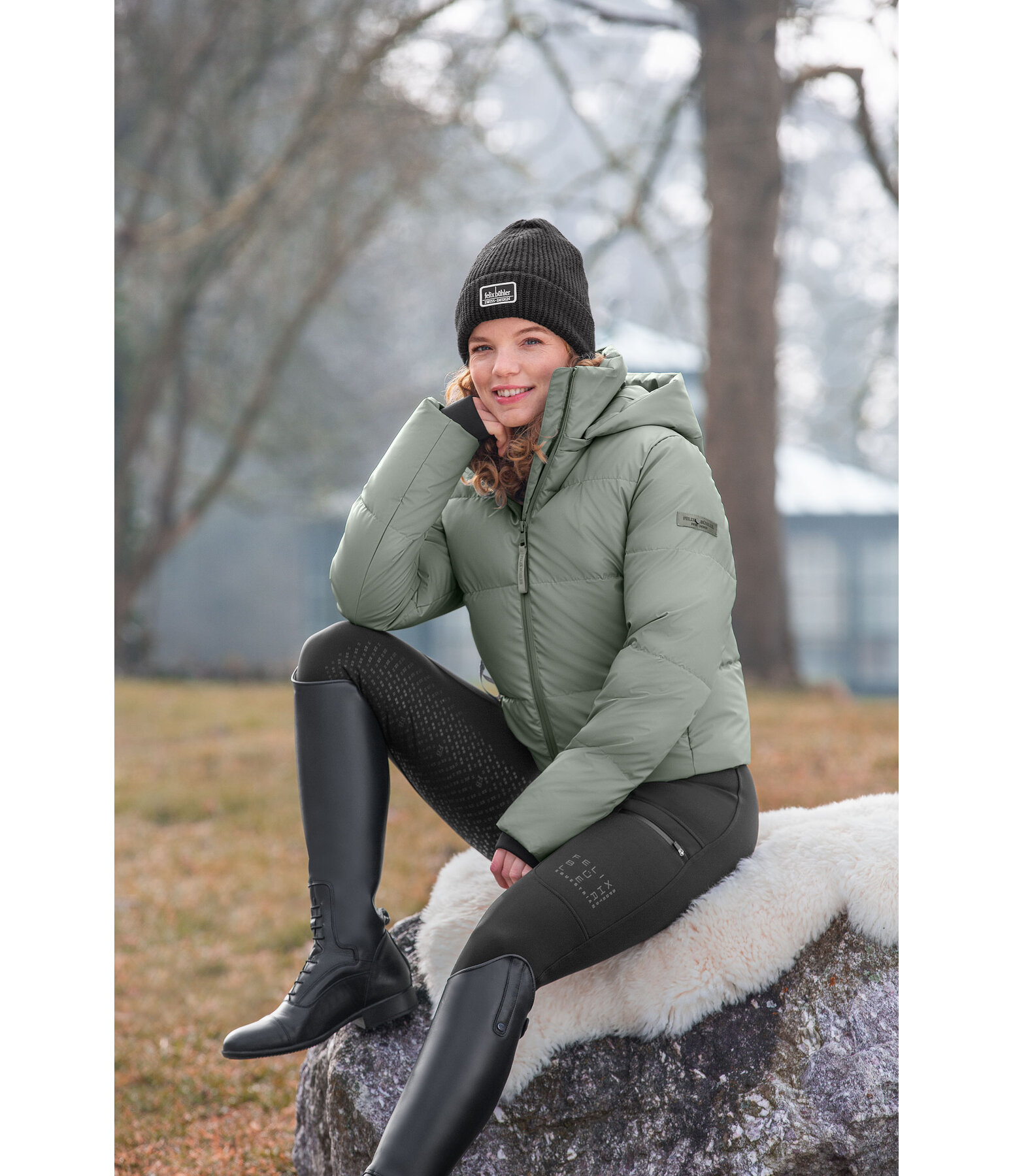Veste d'quitation matelasse  capuche  Corinne