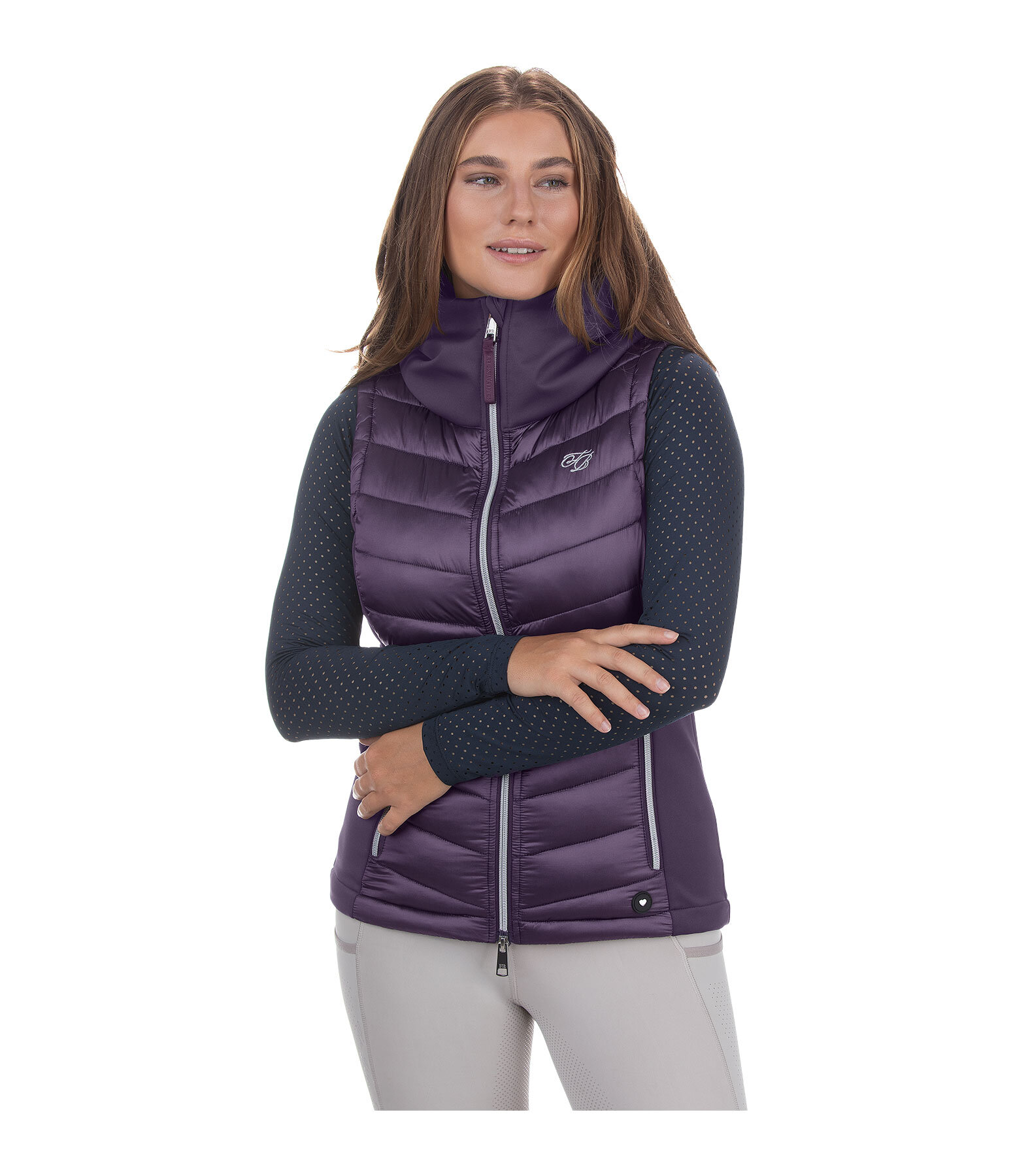 Gilet d'quitation bi-matire  capuche  Zoey