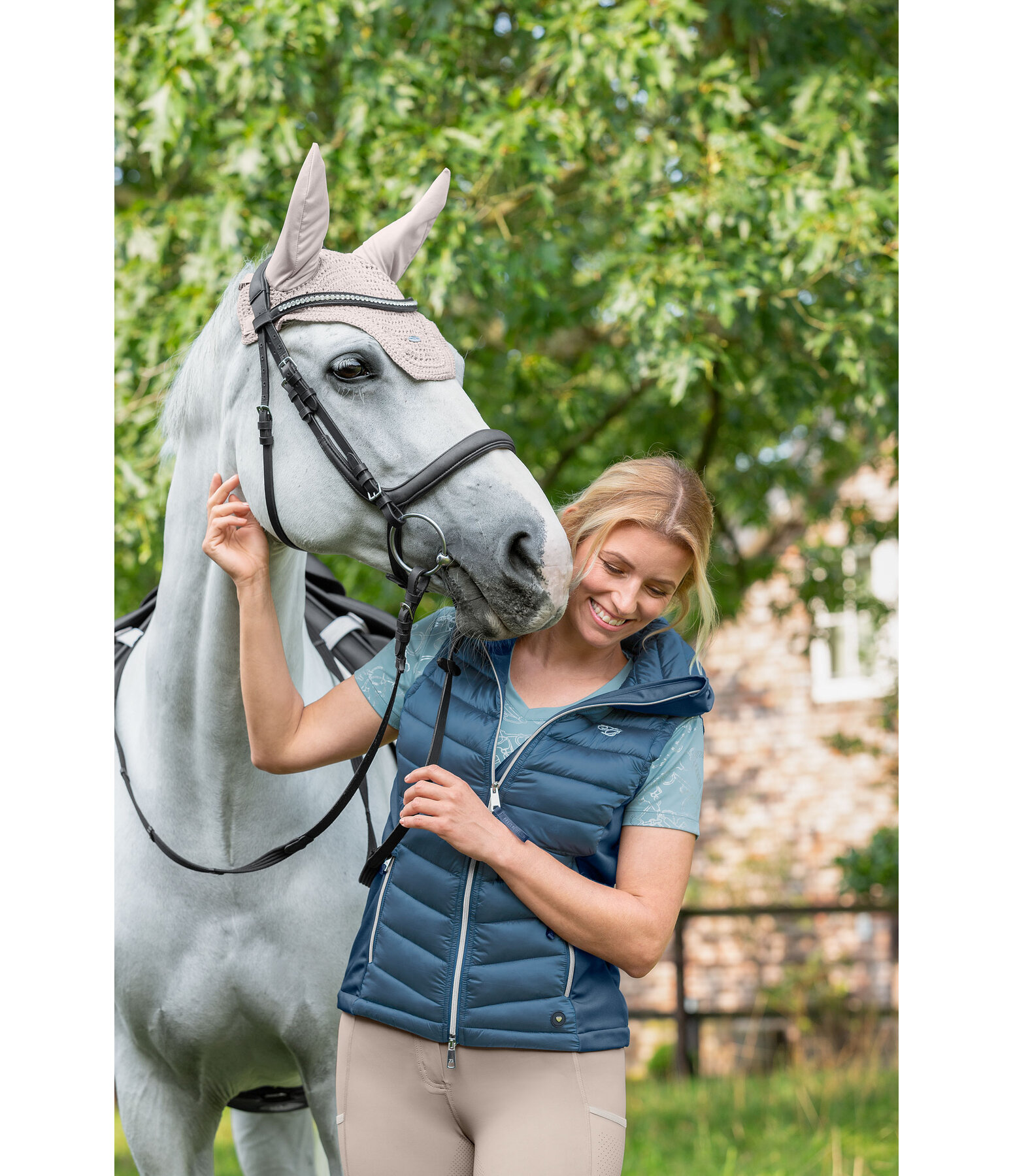 Gilet d'quitation bi-matire  capuche  Zoey