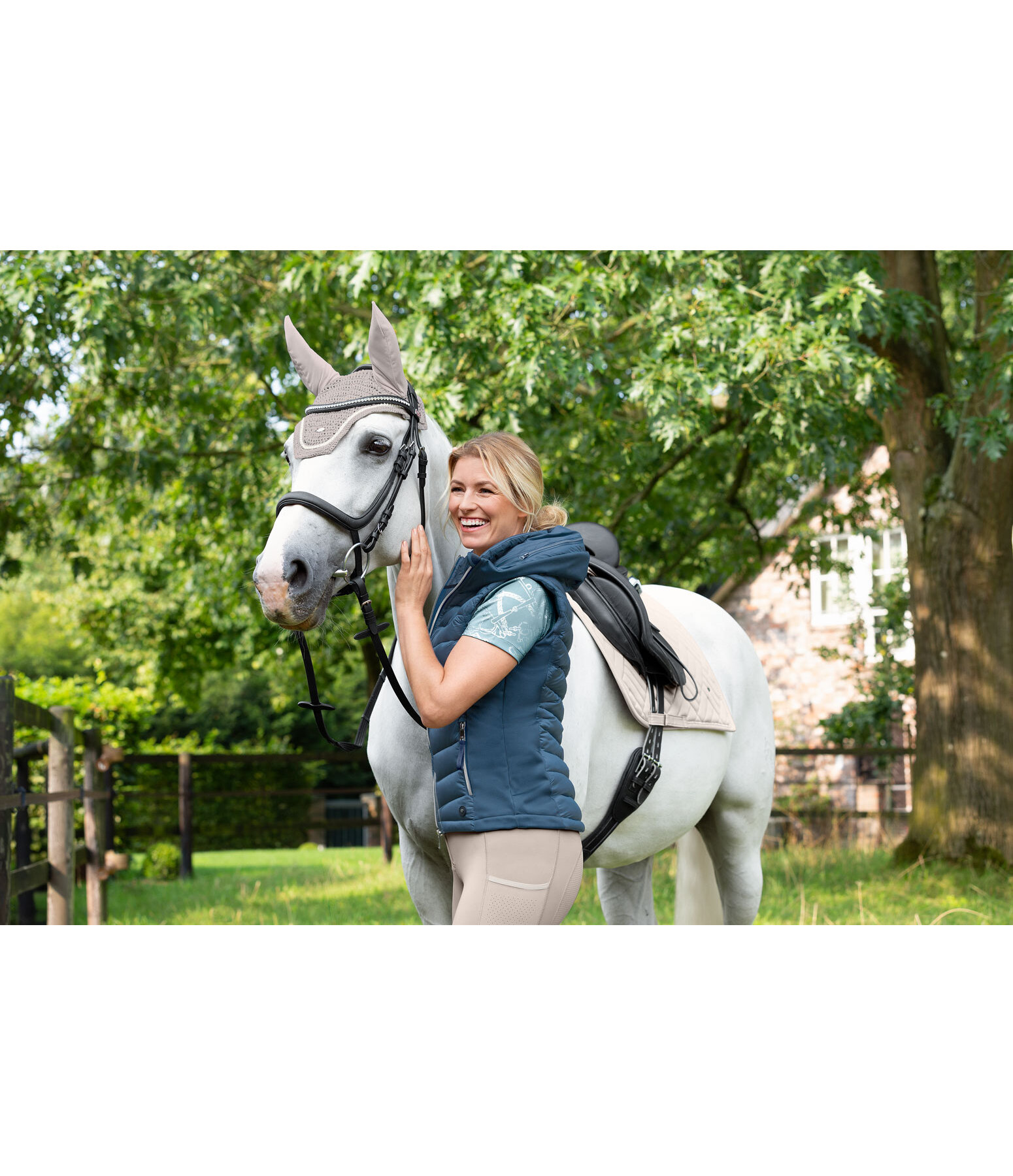 Gilet d'quitation bi-matire  capuche  Zoey