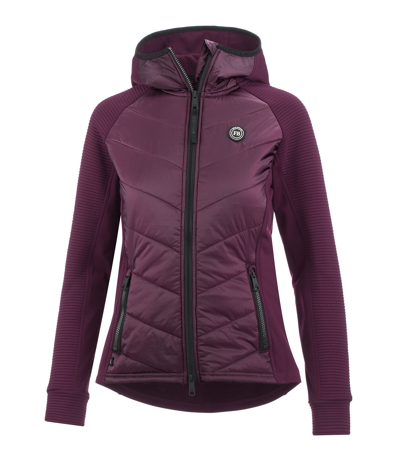 Veste stretch bi-matire  capuche  Lene