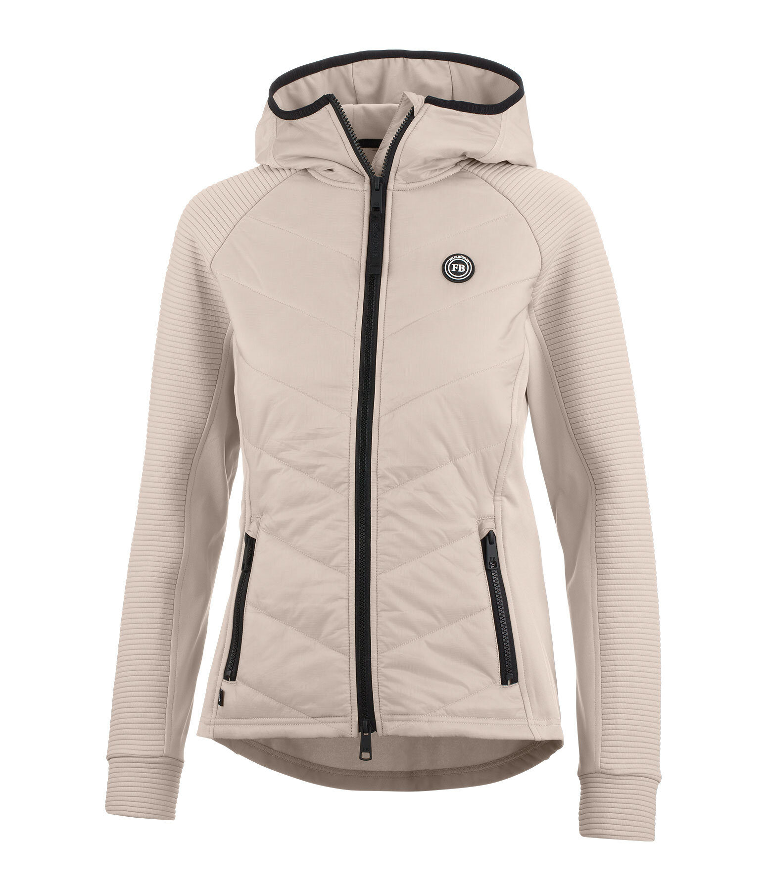 Veste stretch bi-matire  capuche  Lene