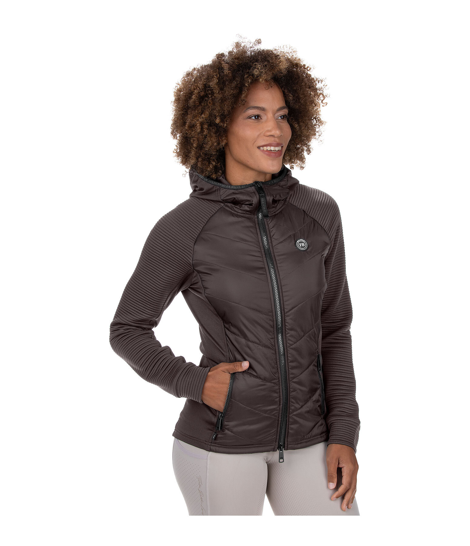 Veste stretch bi-mati�re � capuche  Lene