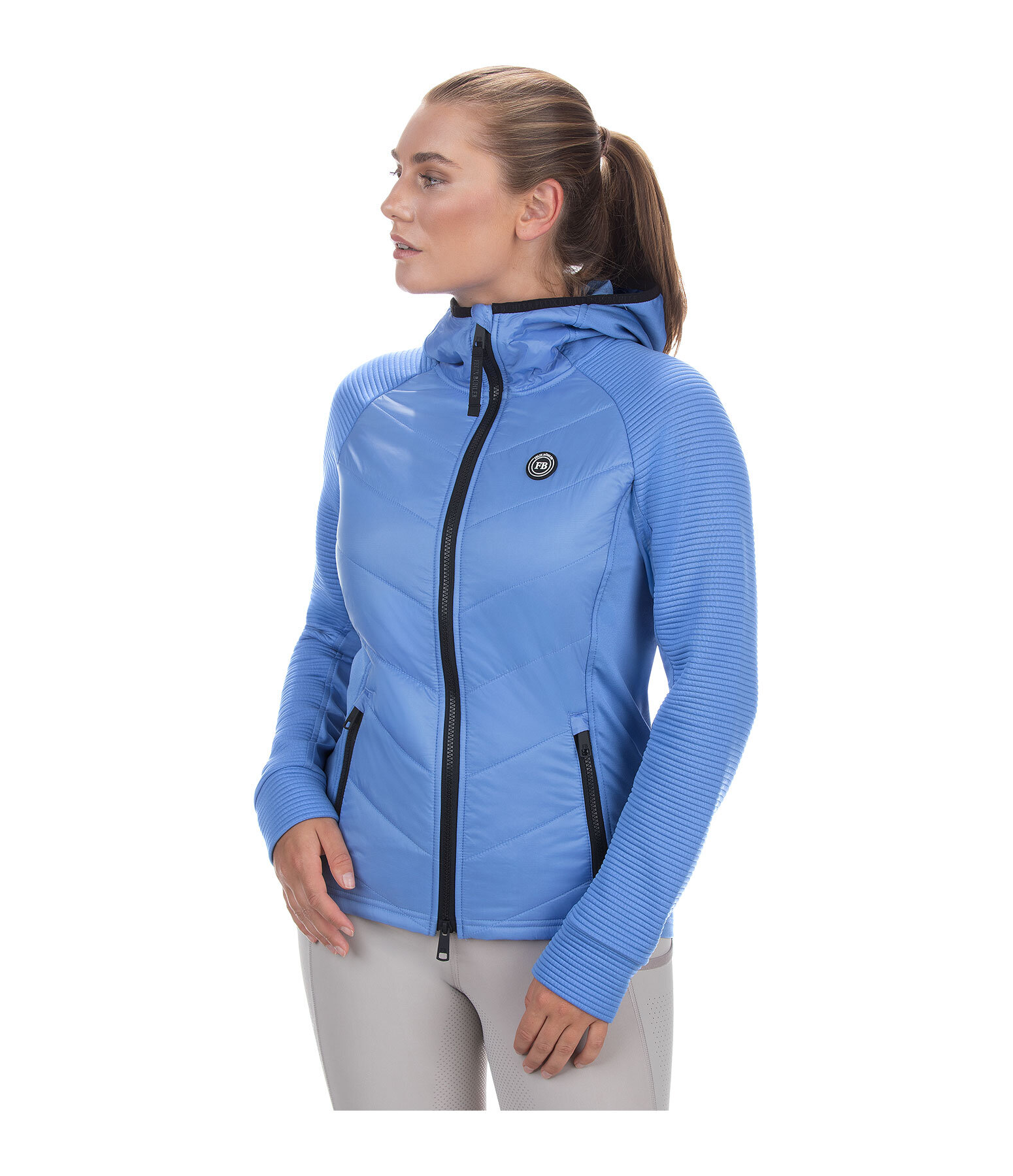 Veste stretch bi-matire  capuche  Lene