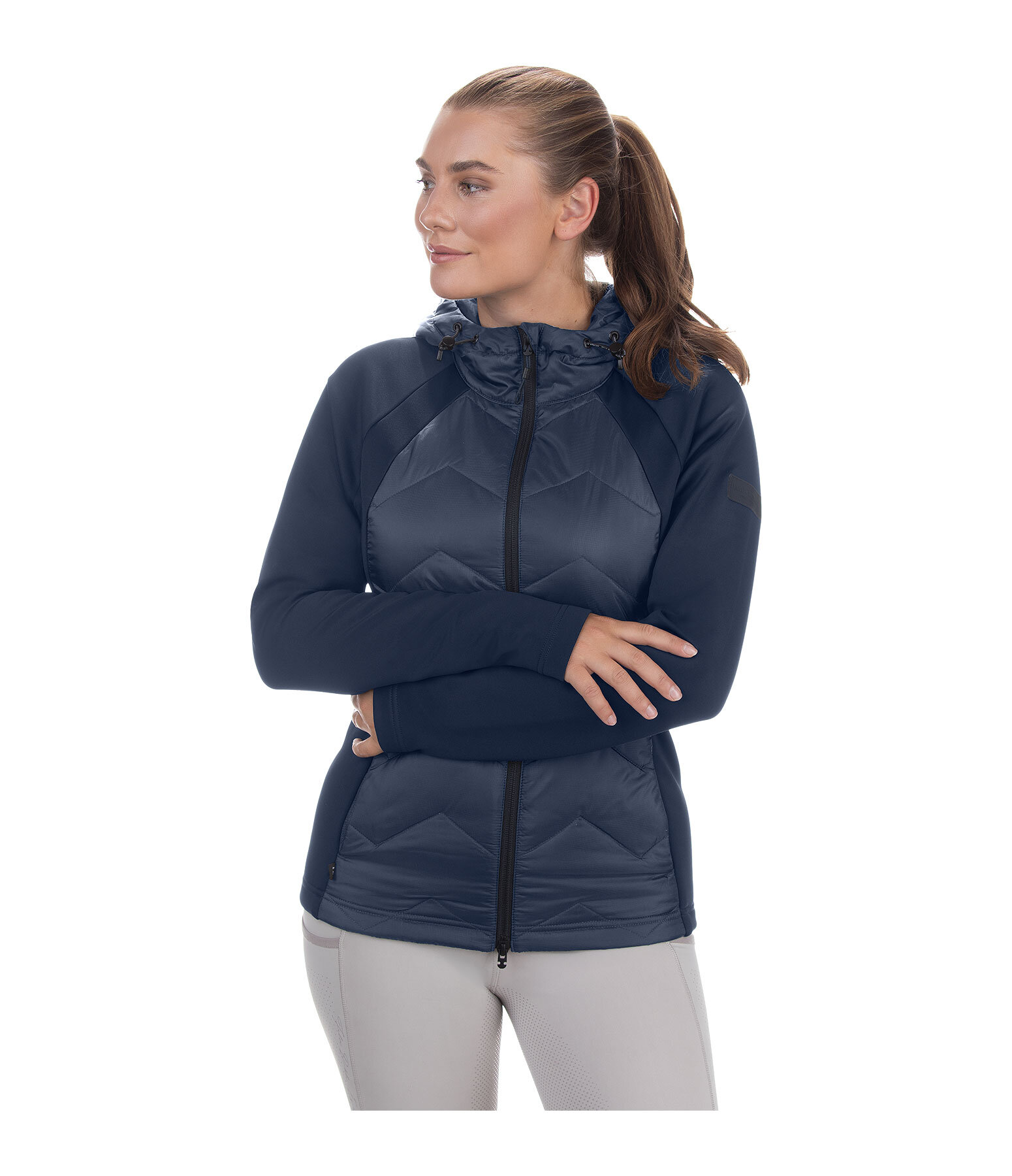 Veste bi-matire  capuche  Megan