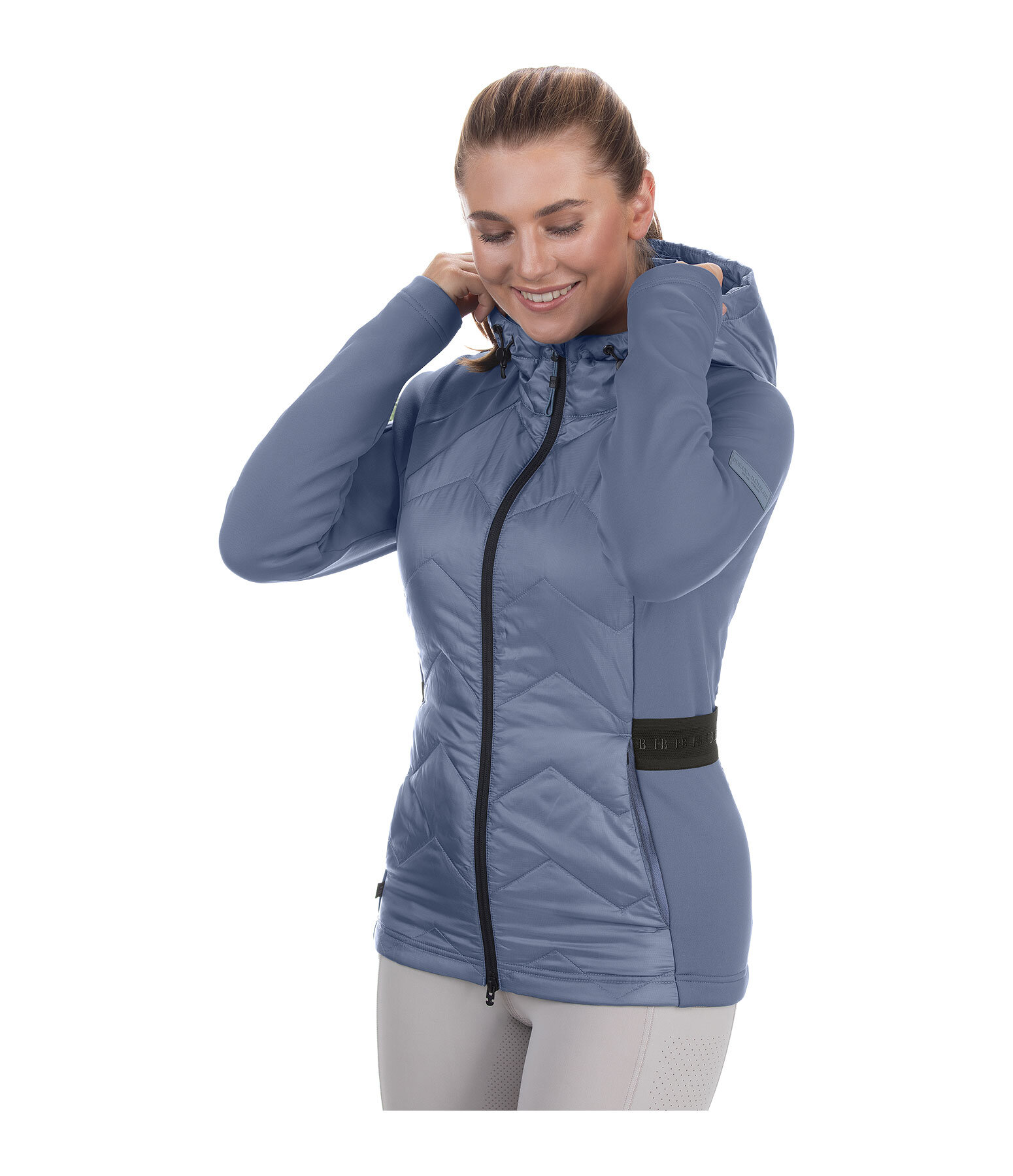 Veste bi-matire  capuche  Megan