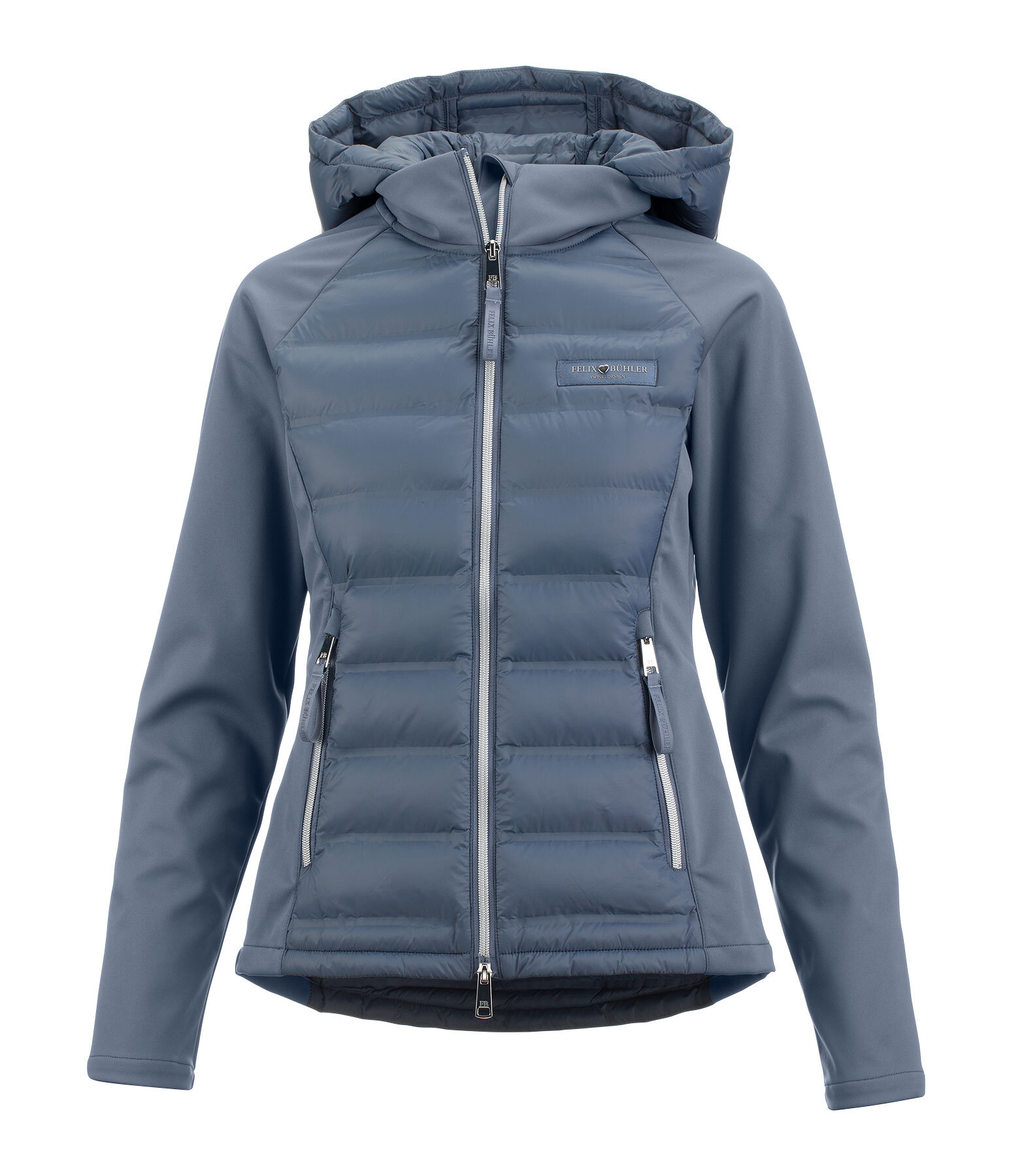 Veste bi-matire  capuche  Jolie