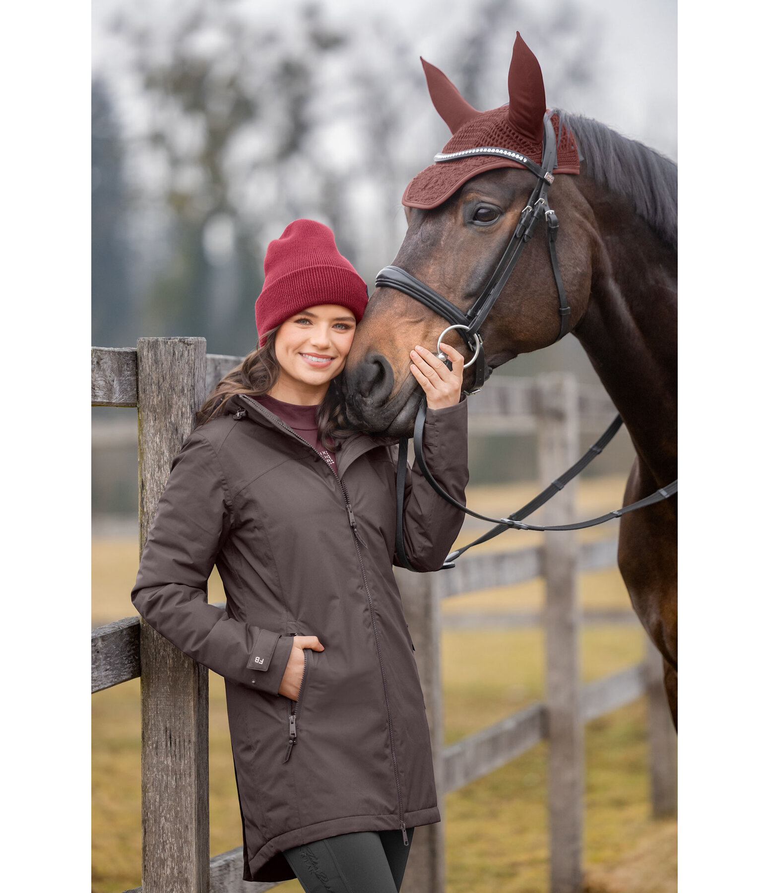 Manteau d'�quitation technique � capuche  Eliza II