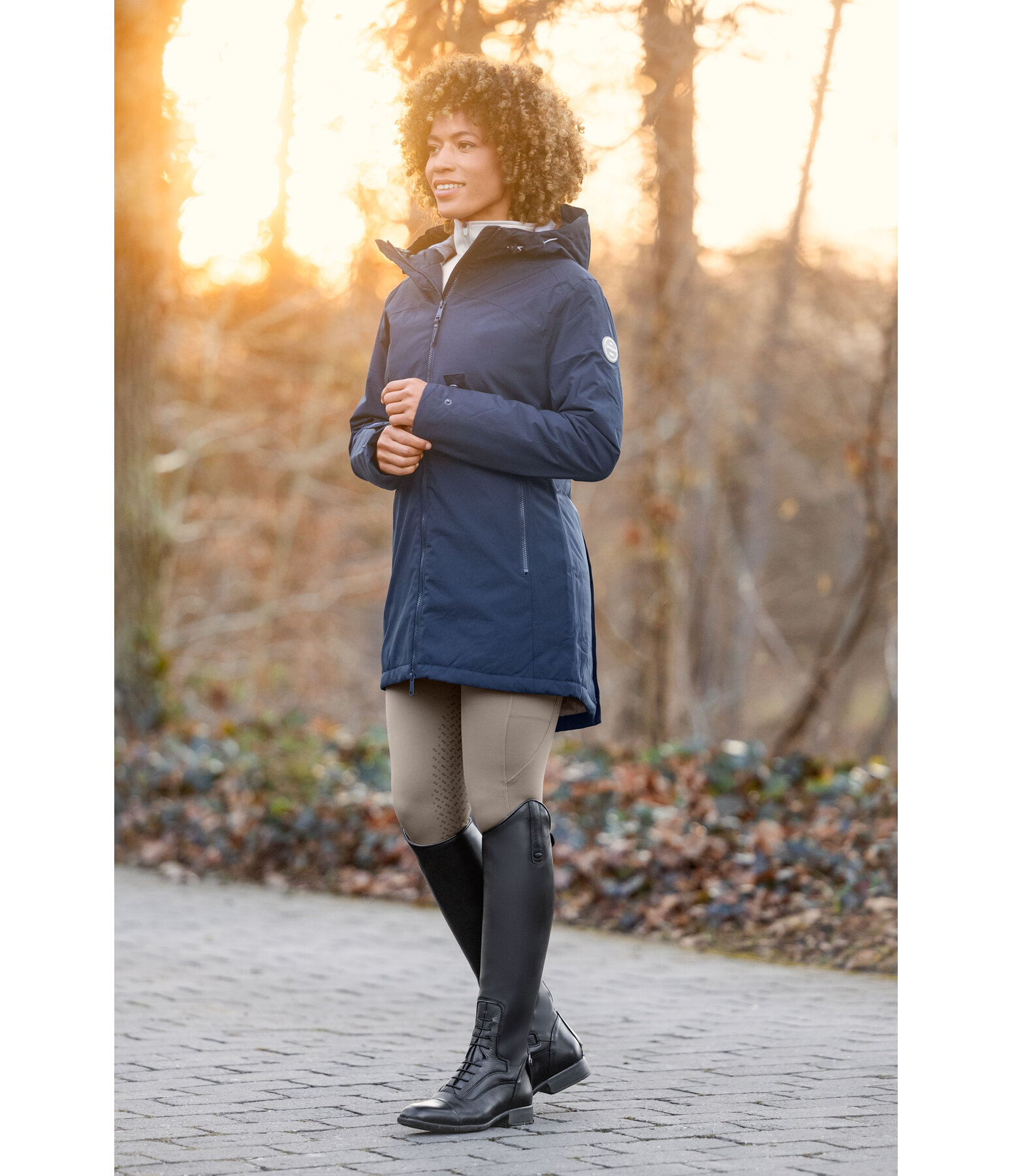 Manteau d'�quitation technique � capuche  Eliza II