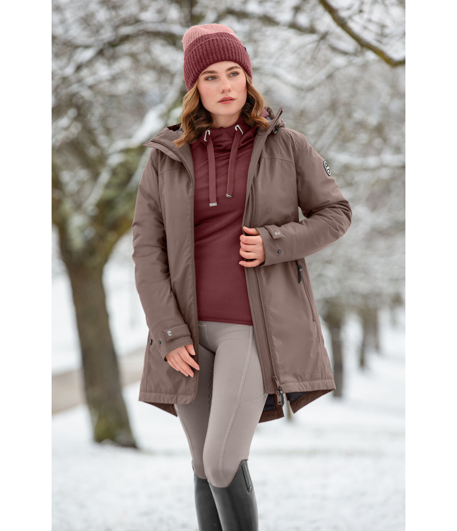 Manteau d'quitation technique  capuche  Eliza II