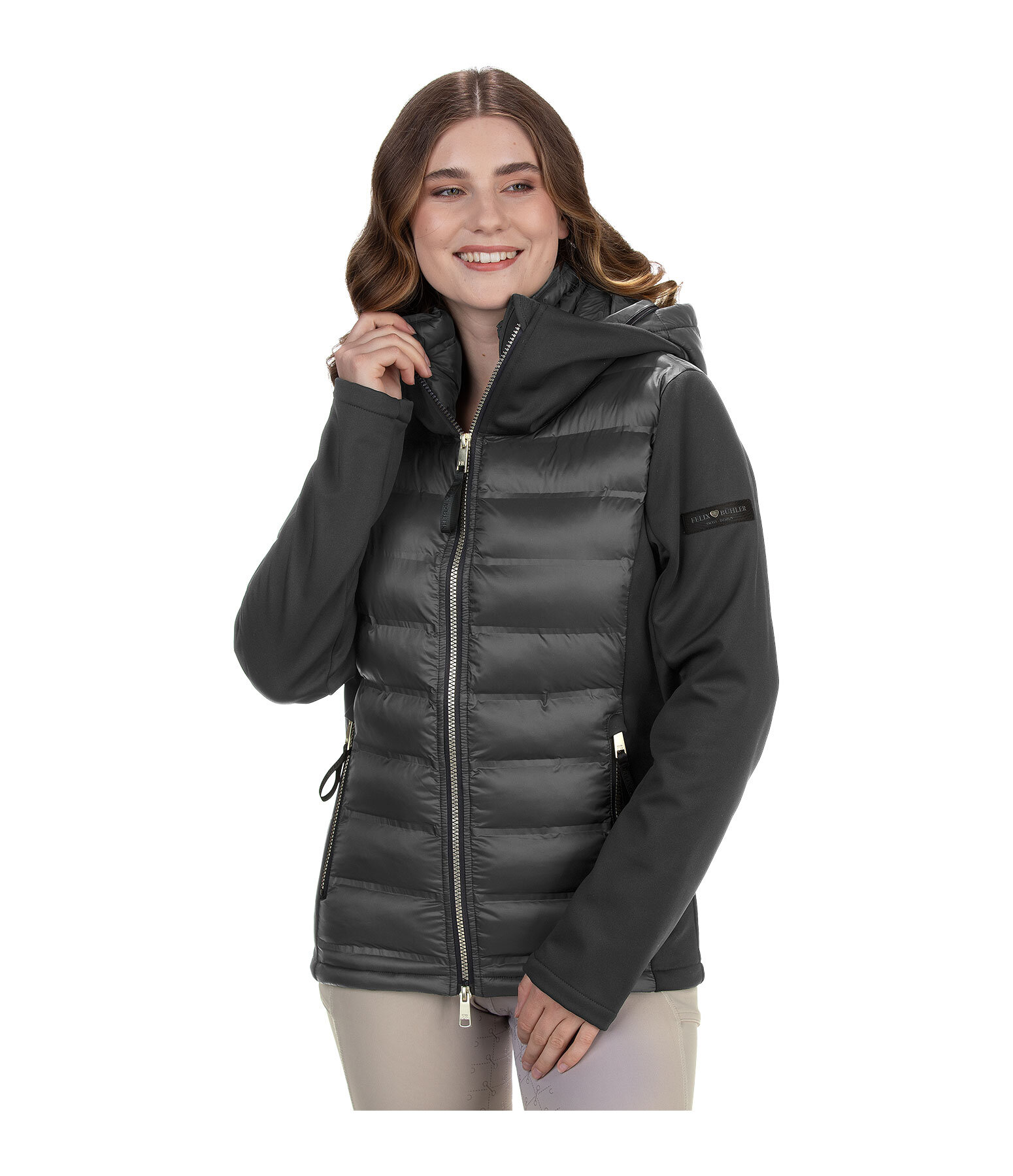 Veste d'quitation softshell bi-matire  capuche  Celina