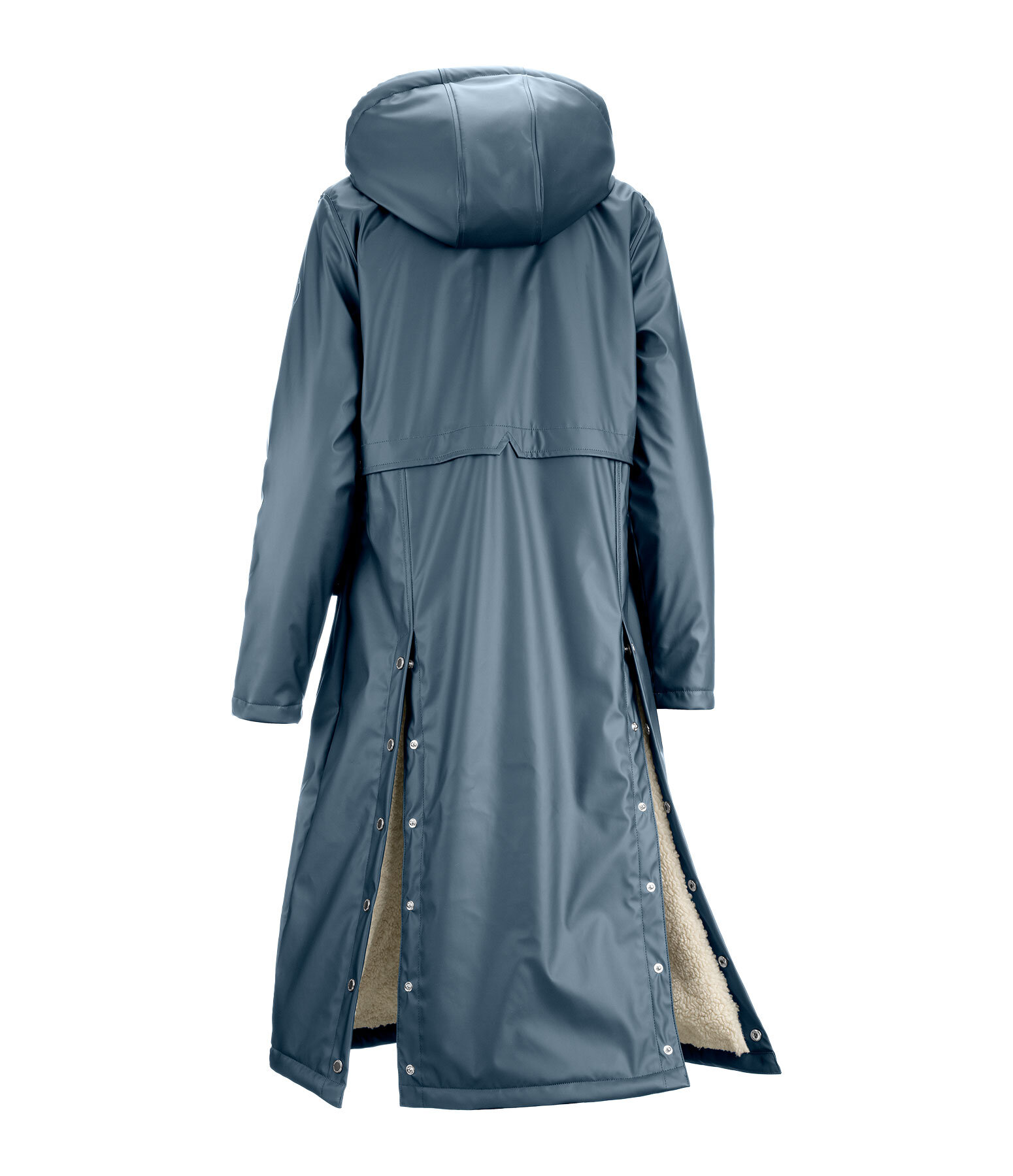 Manteau de pluie long � capuche doubl� en fourrure Teddy  Paris