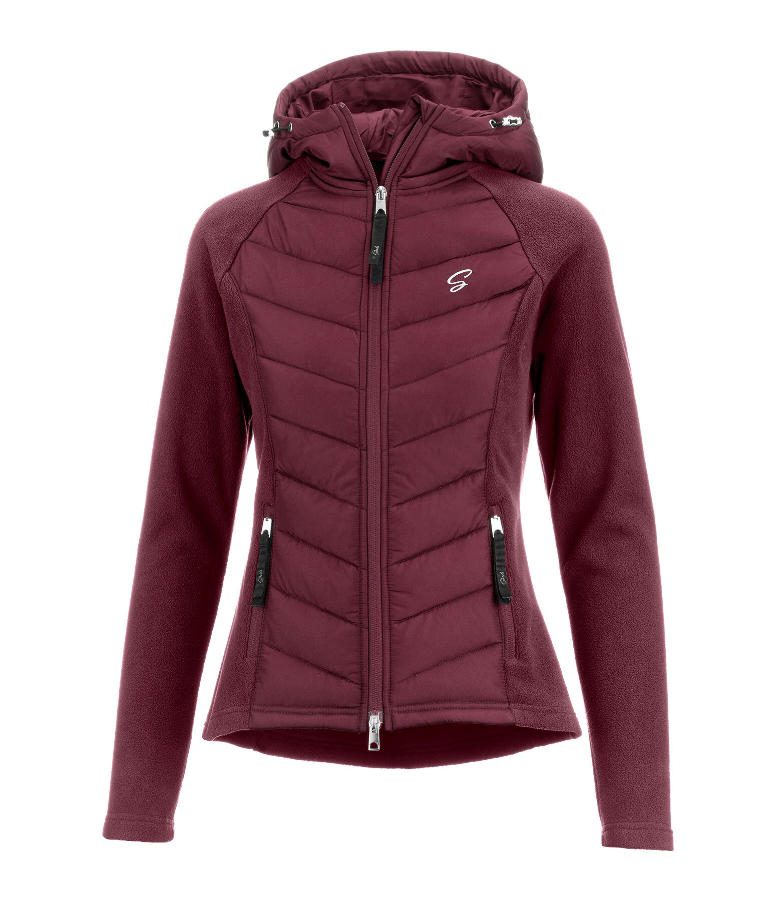 Veste bi-mati�re � capuche  Elisa