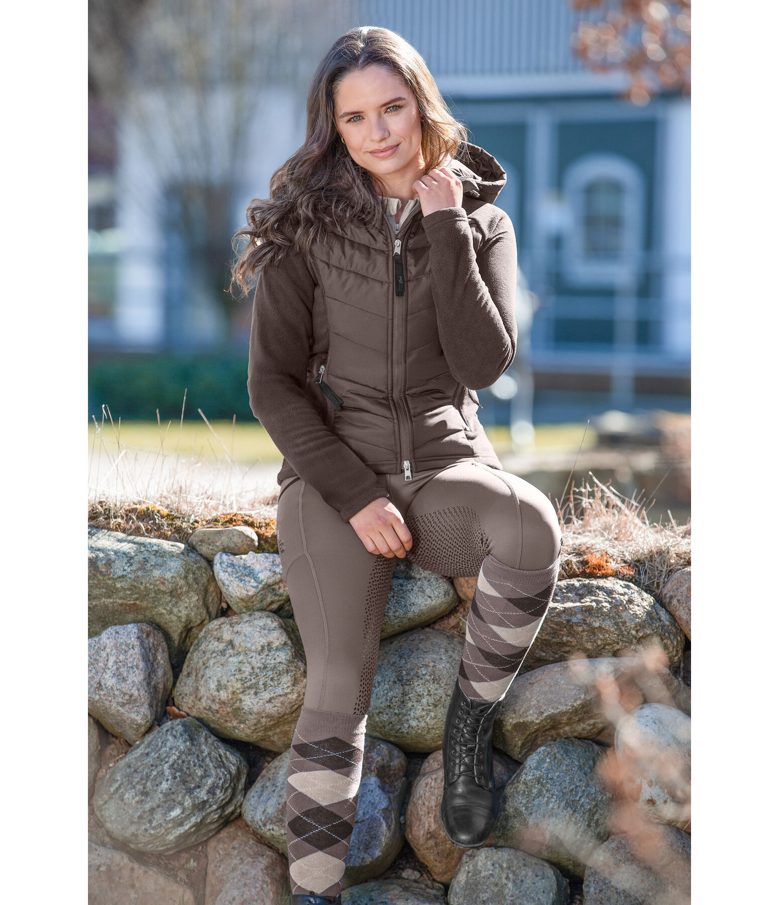 Veste bi-matire  capuche  Elisa