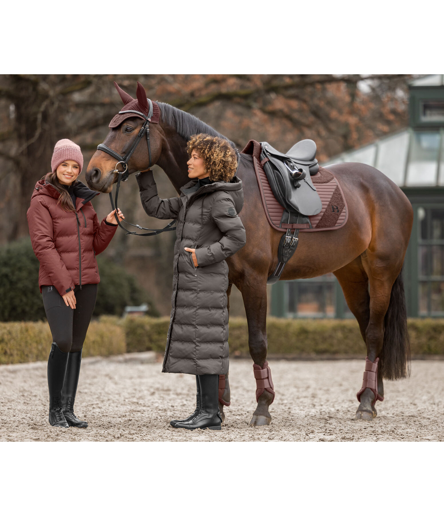 Manteau d'�quitation matelass� � capuche  Zoe