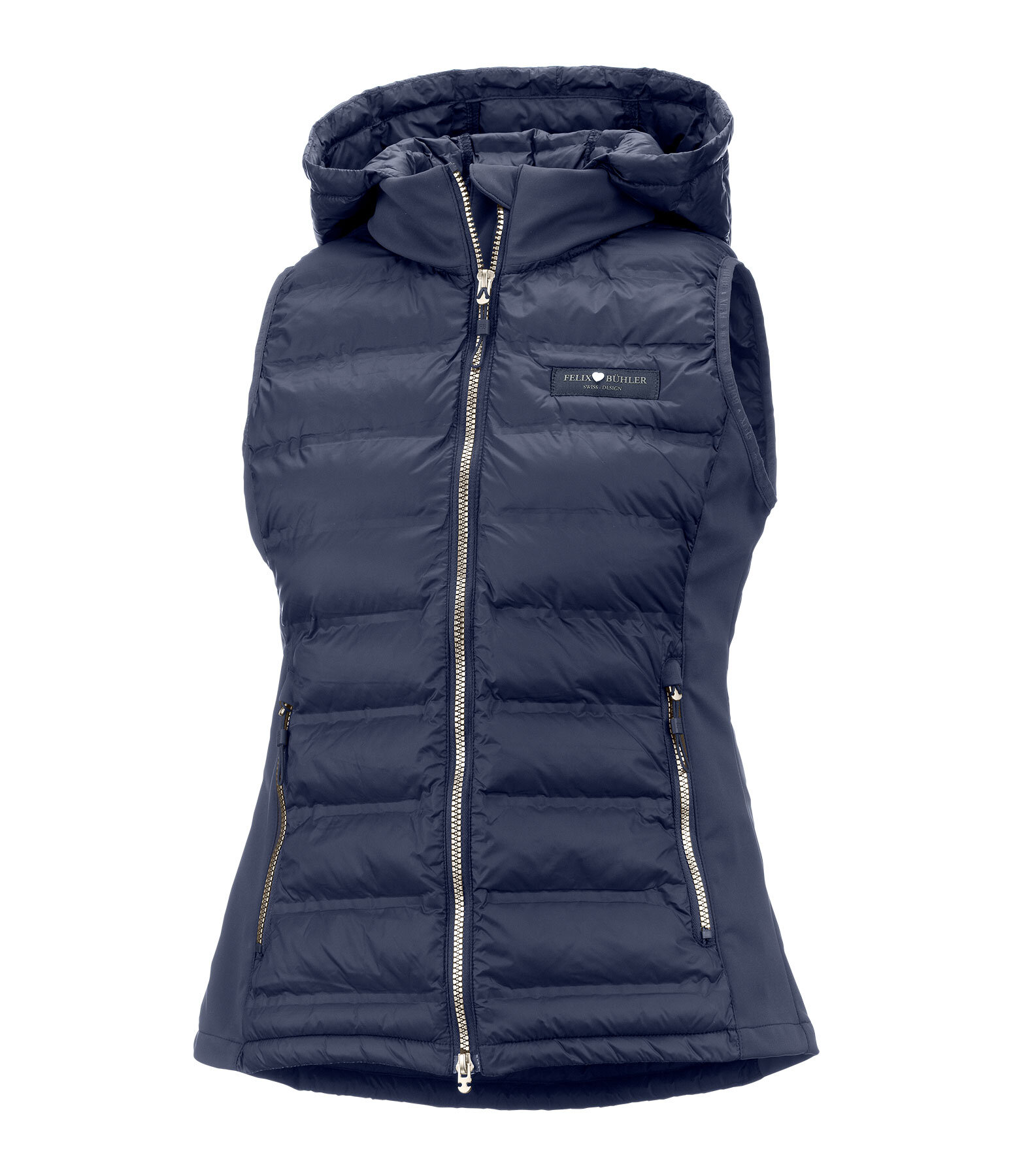 Gilet bi-mati�re � capuche  Josy