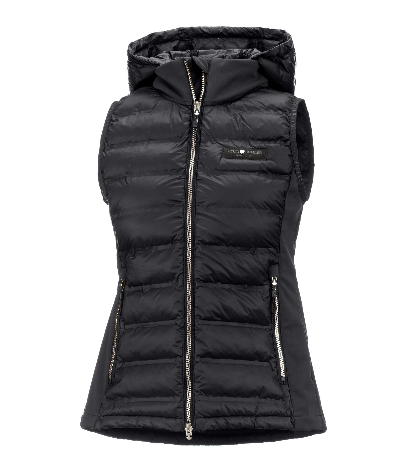 Gilet bi-mati�re � capuche  Josy
