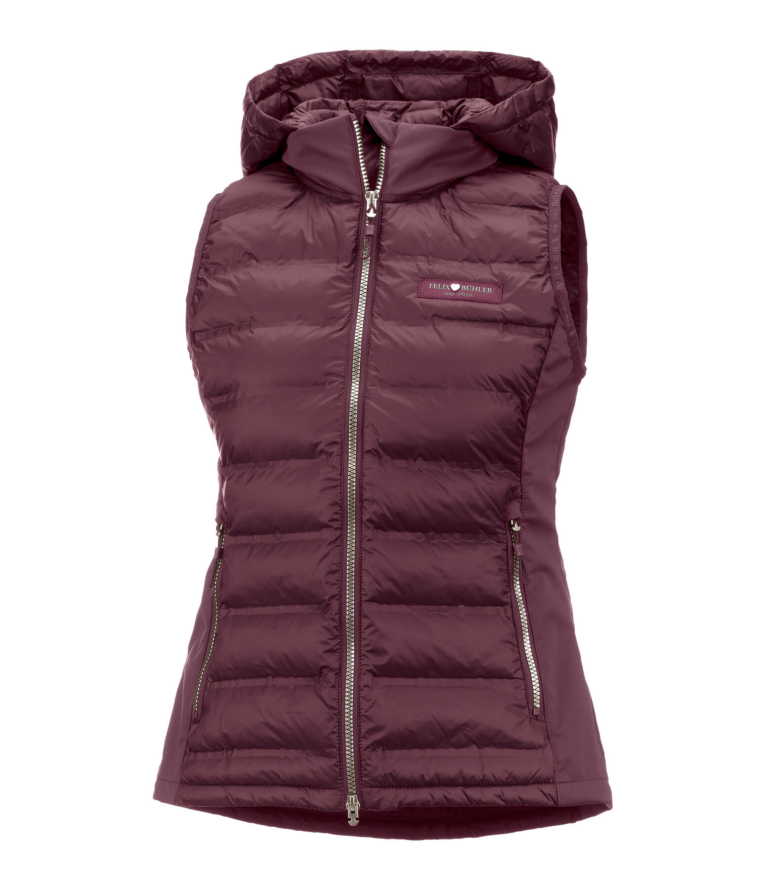 Gilet bi-mati�re � capuche  Josy