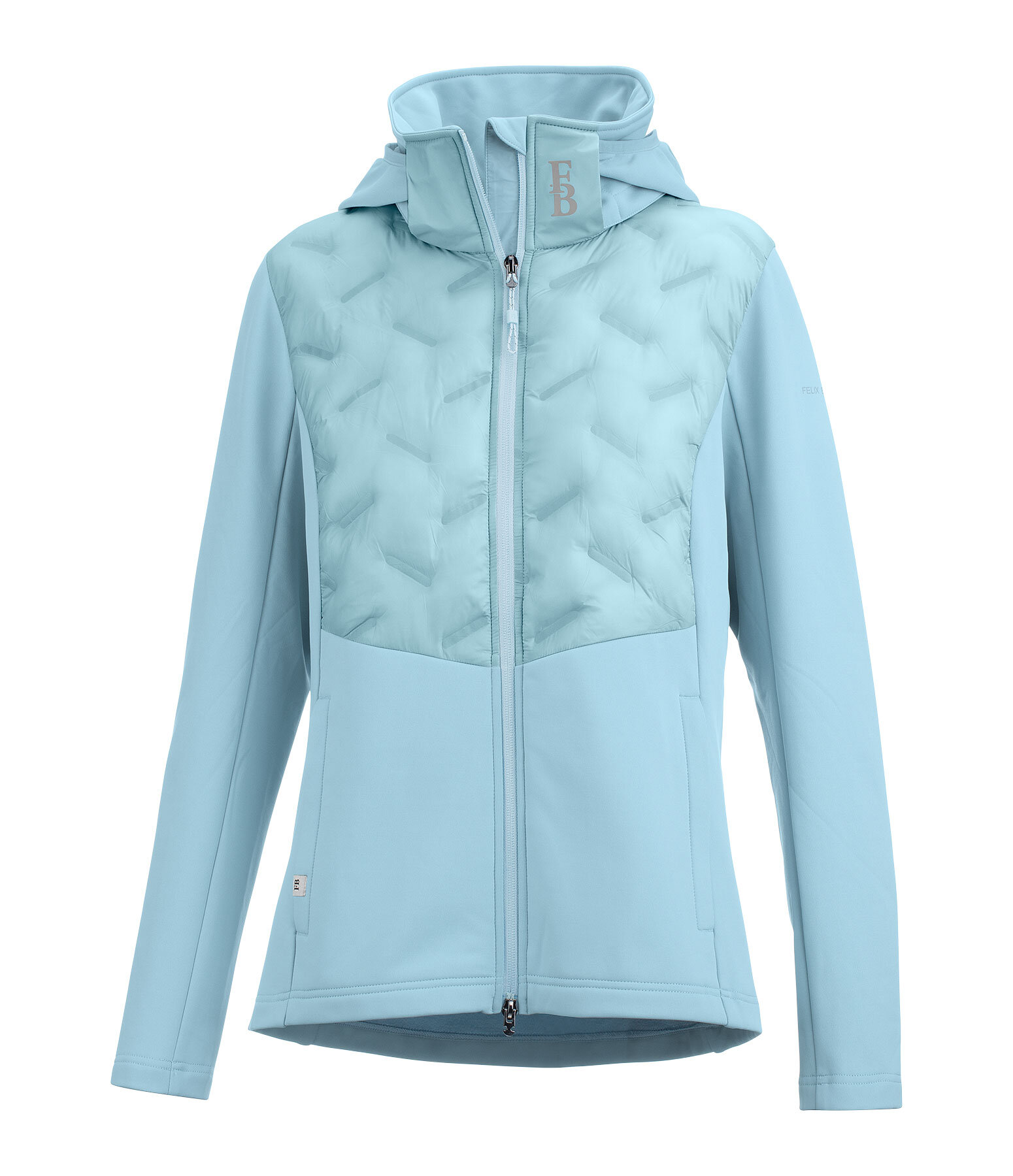 Veste bi-mati�re � capuche  Lina