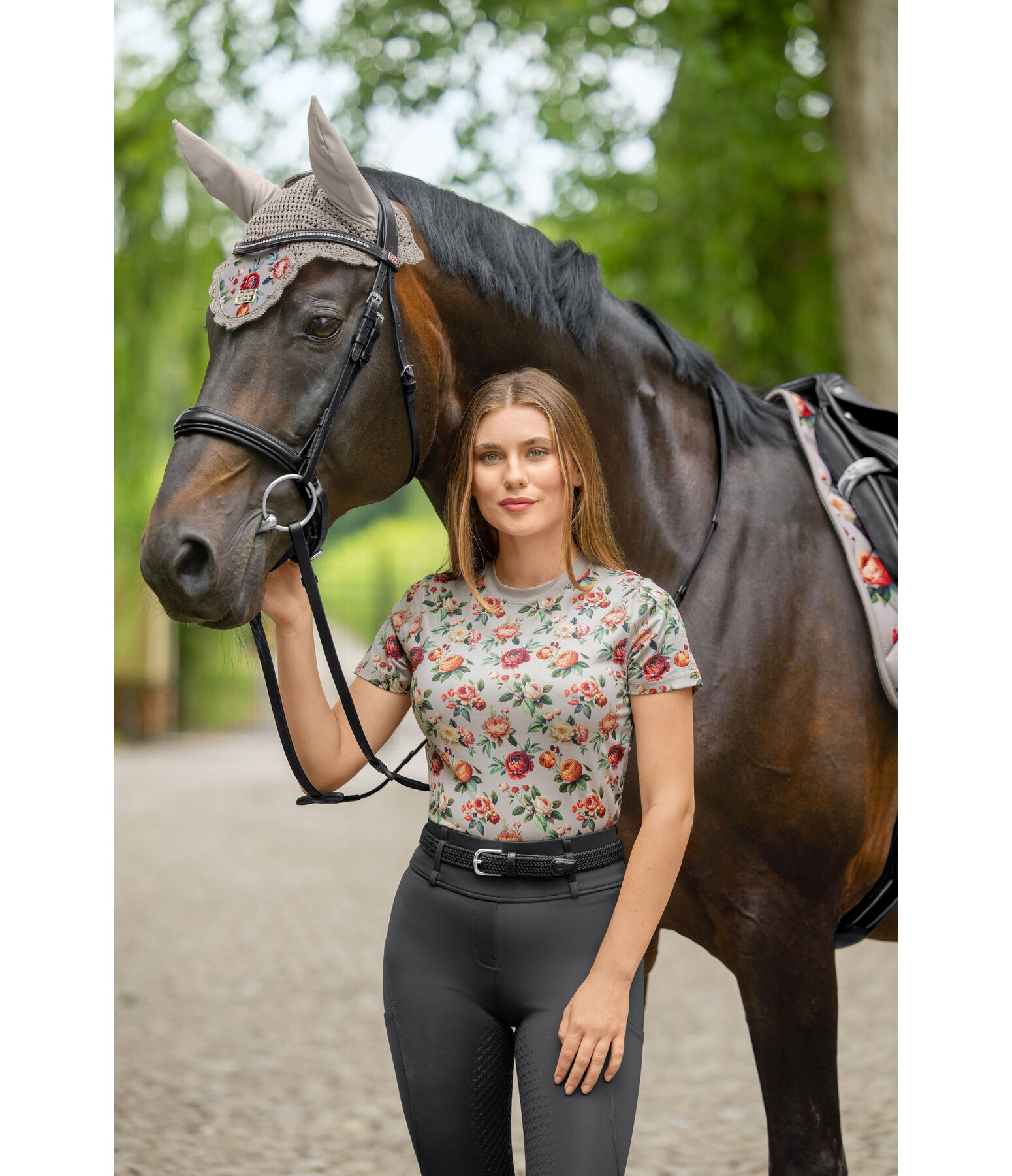 T-shirt technique cropped  Fleur