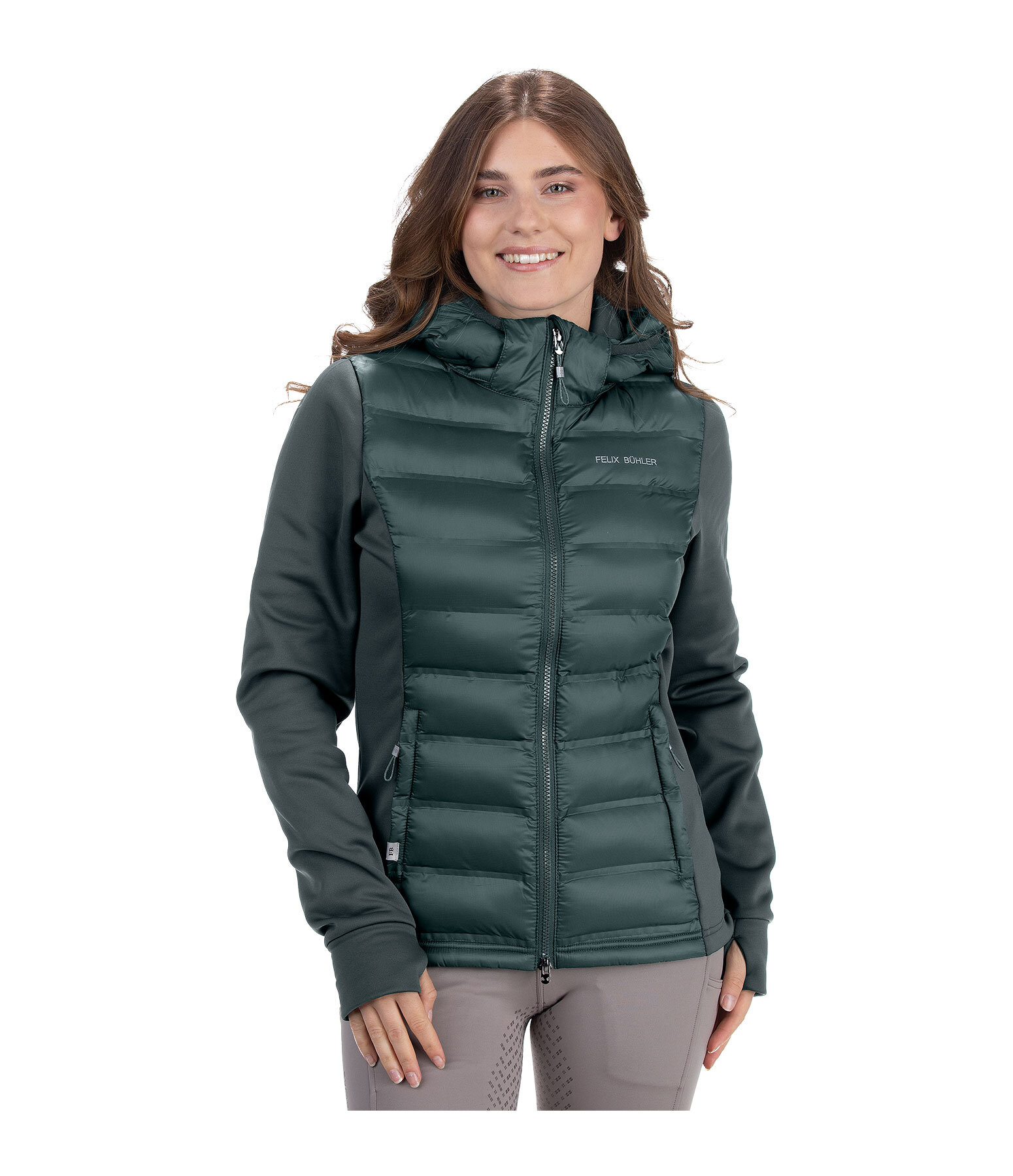 Veste d'�quitation bi-mati�re � capuche  Mara II