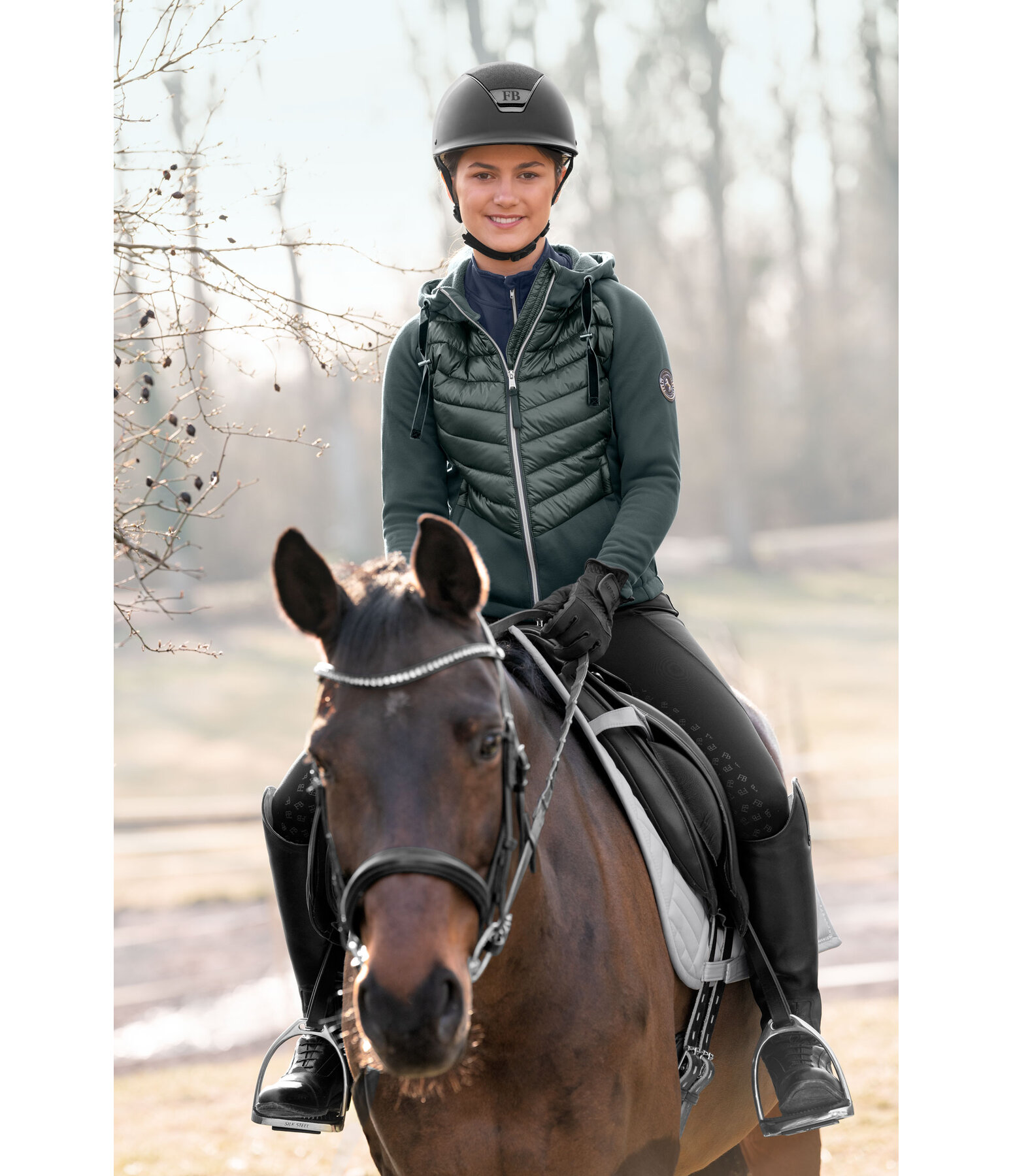 Veste d'quitation bi-matire enfant  Bellia